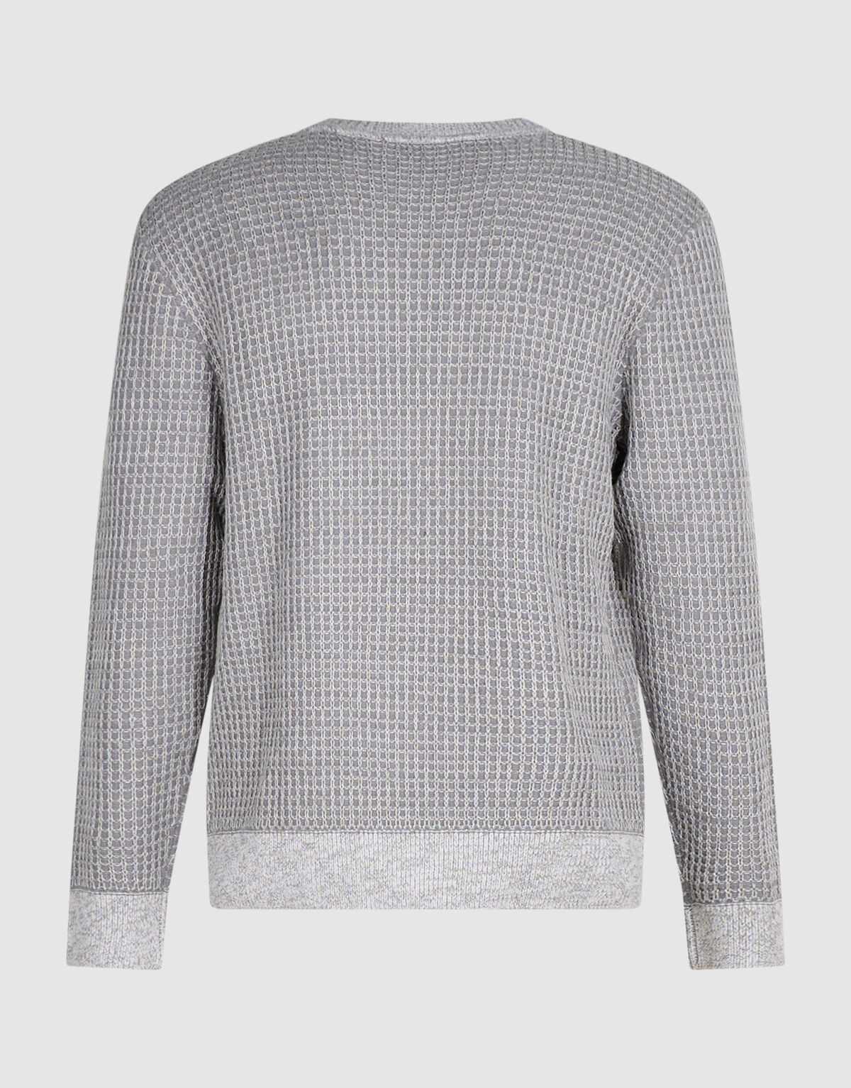 Waffle Crewneck Trui Lichtgrijs SHOEBY MEN