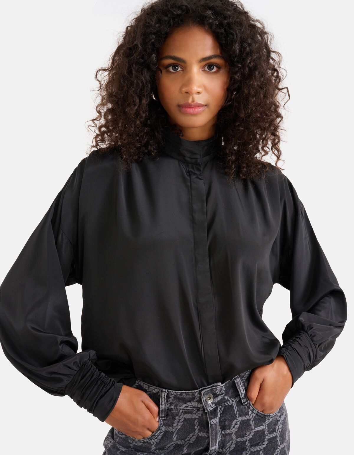 Satijnen Blouse Zwart SHOEBY WOMEN