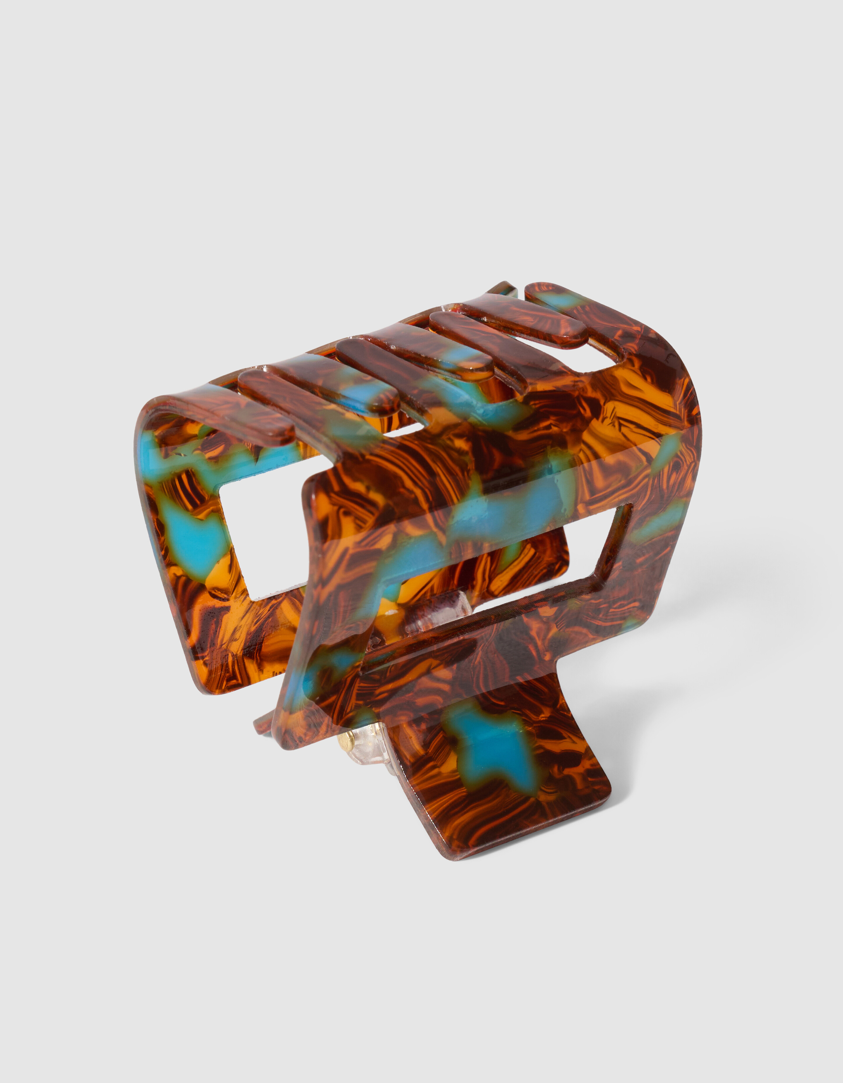 Square Haarklem Bruin/Turquoise SHOEBY ACCESSOIRES