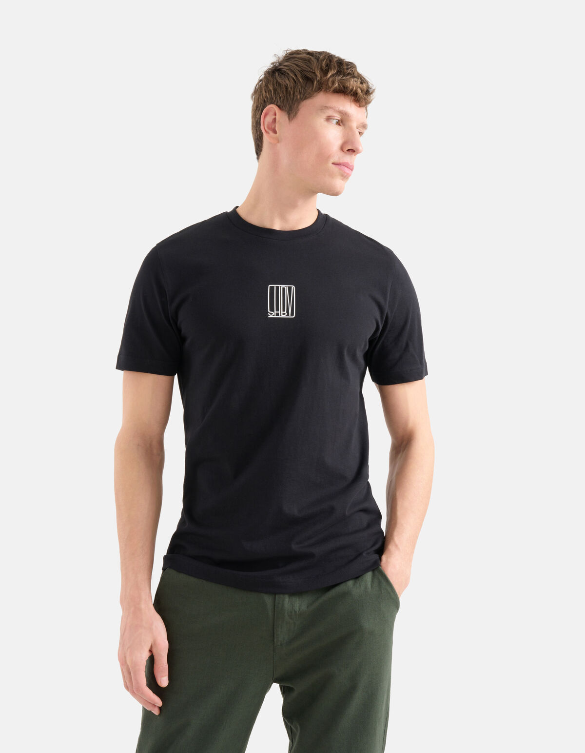 Tekst T-shirt Zwart SHOEBY MEN