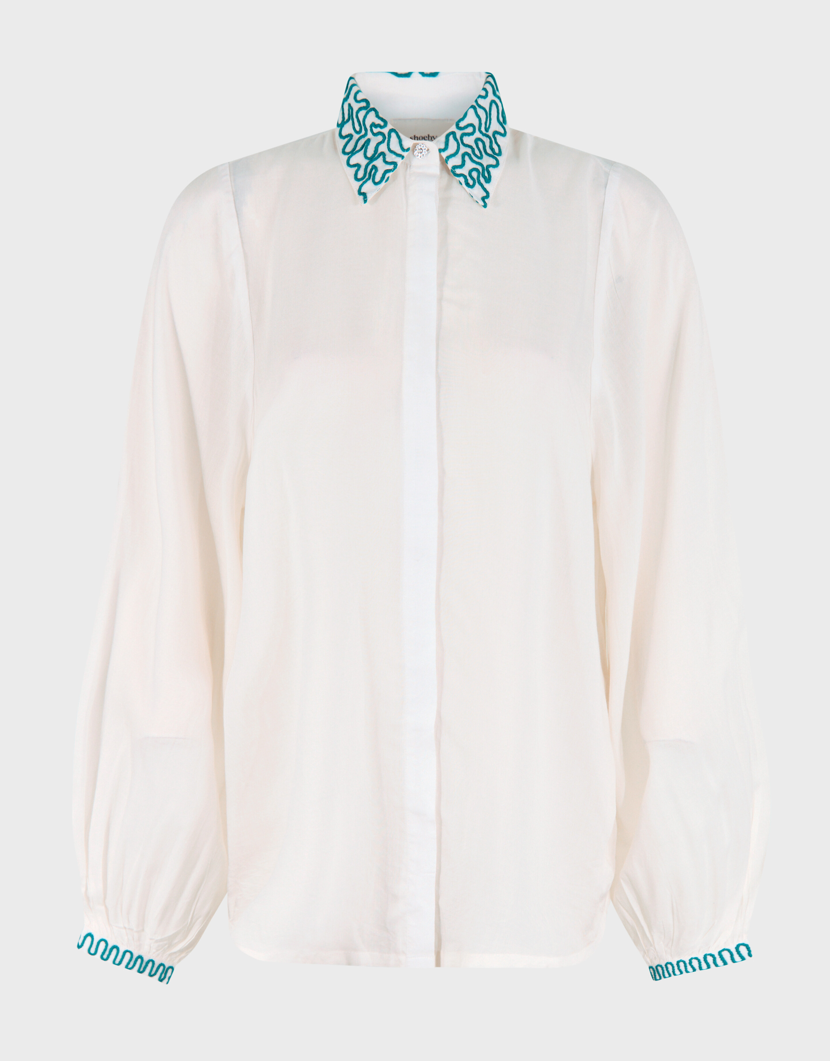 Cord Embroidery Blouse Gebroken Wit By Mieke SHOEBY WOMEN