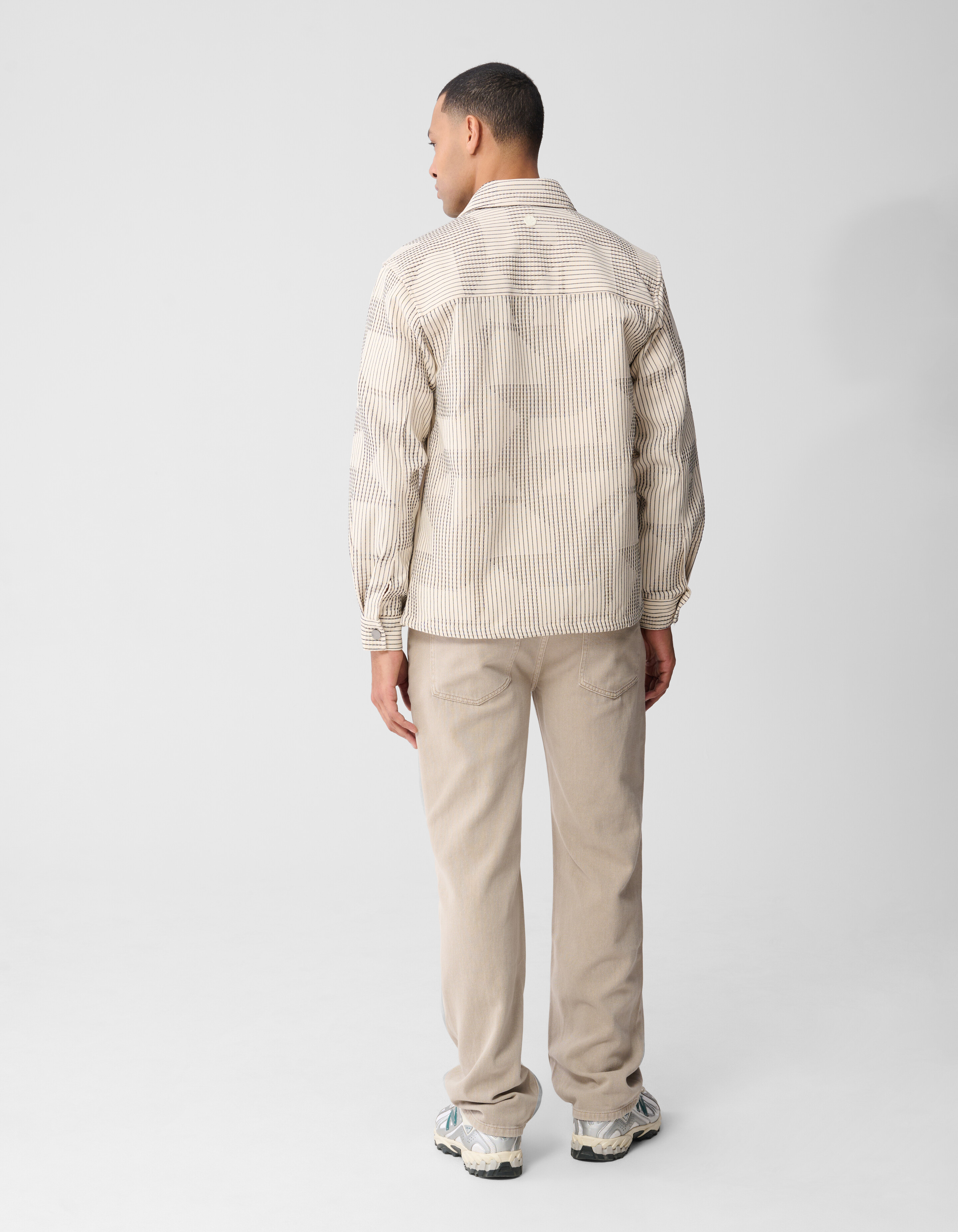 Waffle Camo Overshirt Gebroken Wit SHOEBY MEN