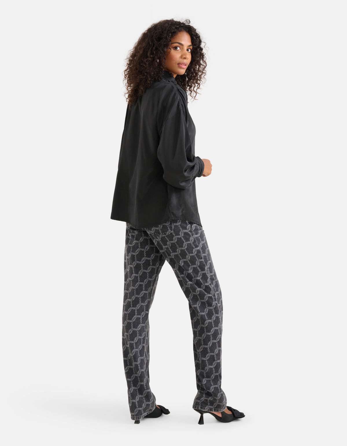 Satijnen Blouse Zwart SHOEBY WOMEN