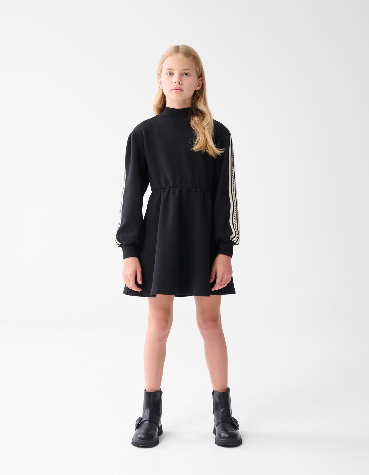 Sporty Tape Jurk Zwart SHOEBY GIRLS
