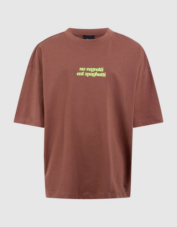 Spaghetti Artwork T-shirt Bruin SHOEBY BOYS
