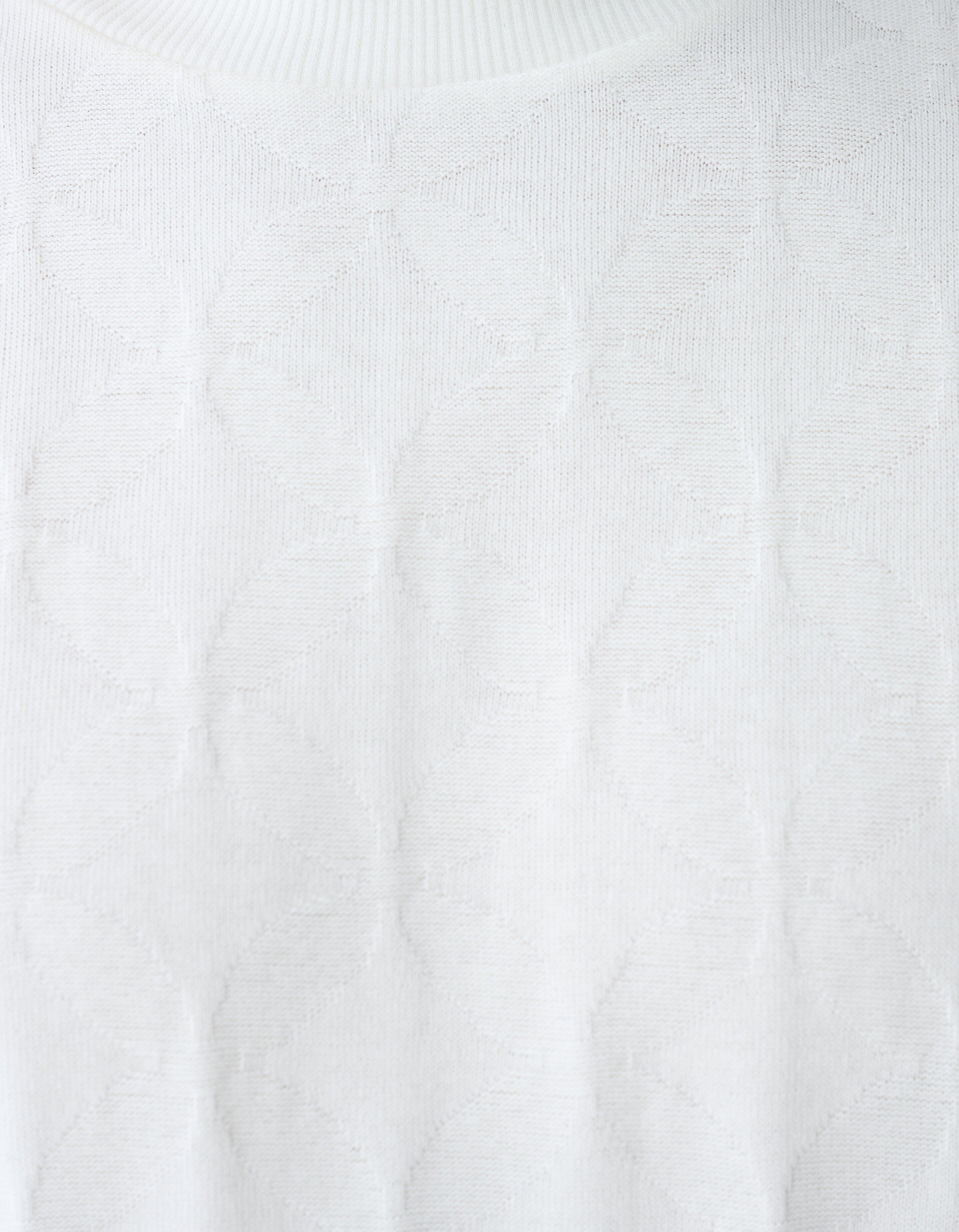 Jacquard Spark Logo T-shirt Gebroken Wit SHOEBY MEN