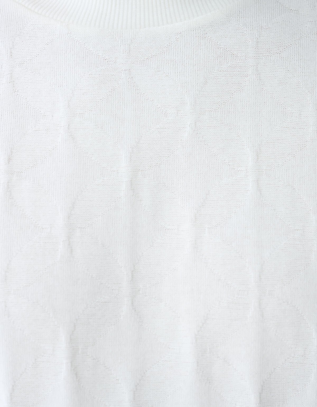 Jacquard Spark Logo T-shirt Gebroken Wit SHOEBY MEN