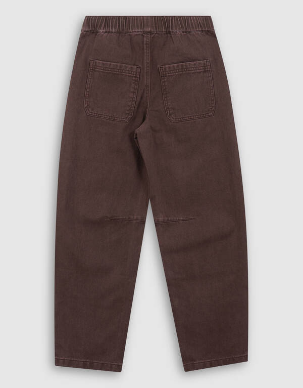 Twill Barrel Fit Broek Donkerbruin SHOEBY BOYS