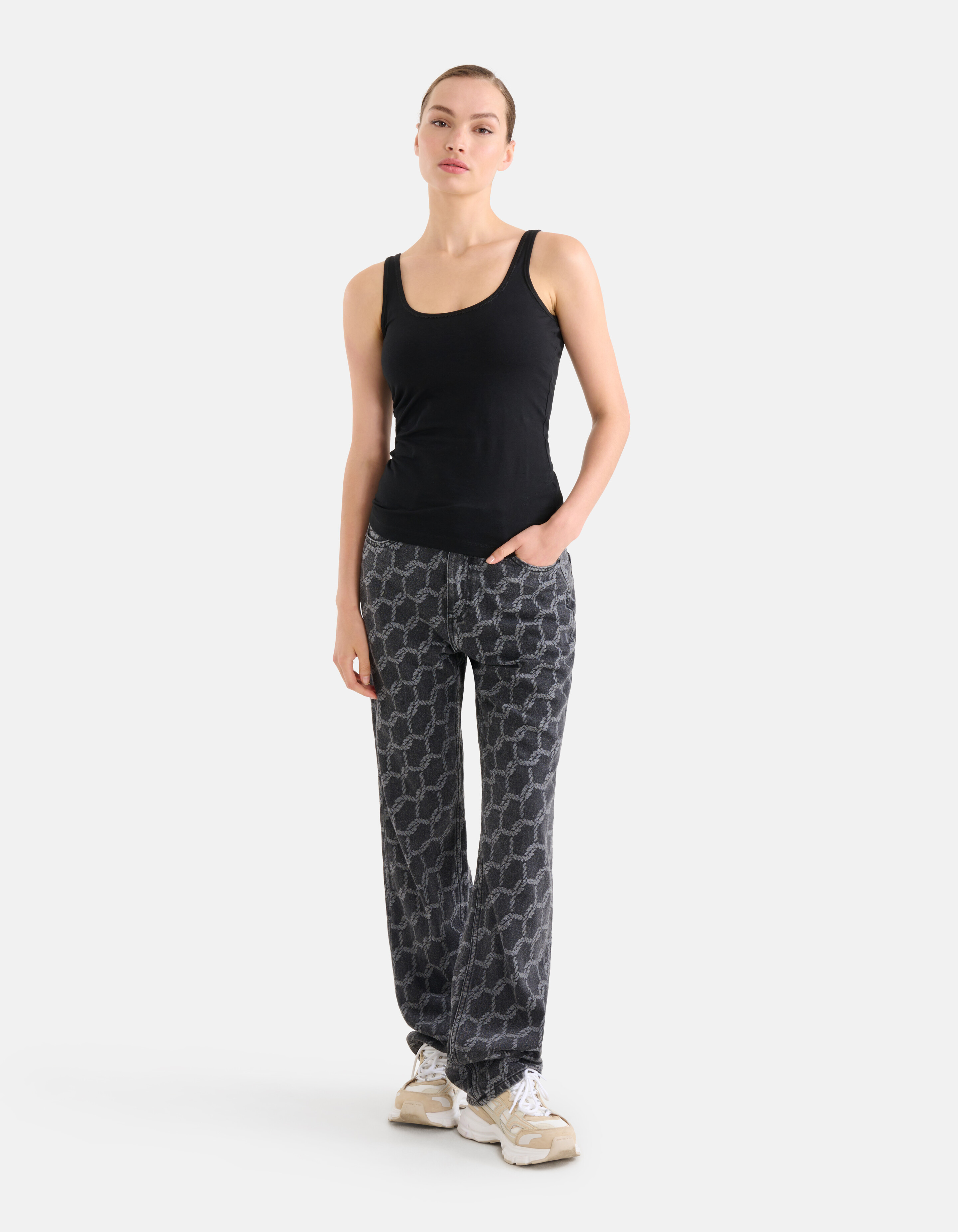 Basis Tanktop Zwart Eksept