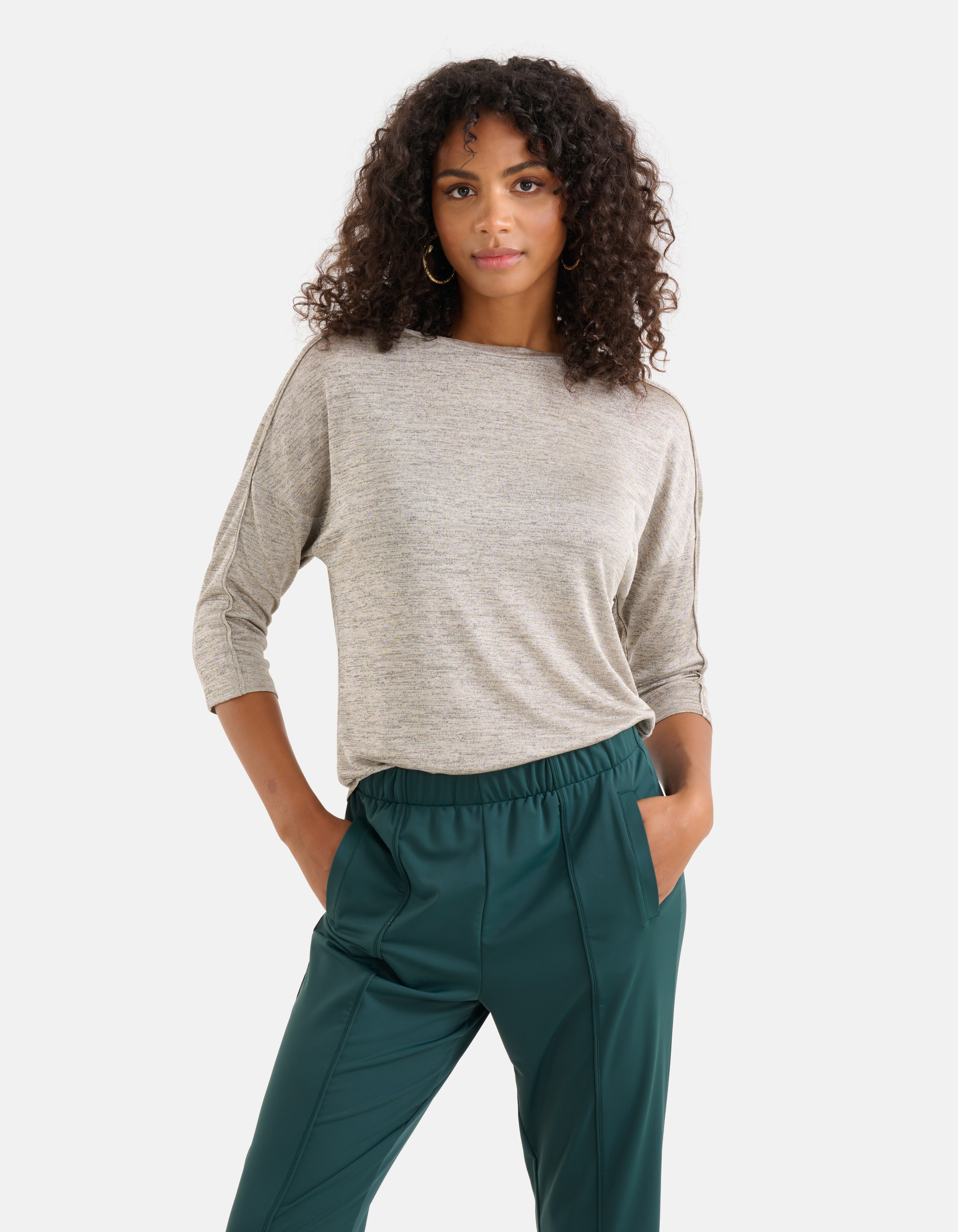 Structuur Top Lichtgrijs SHOEBY WOMEN