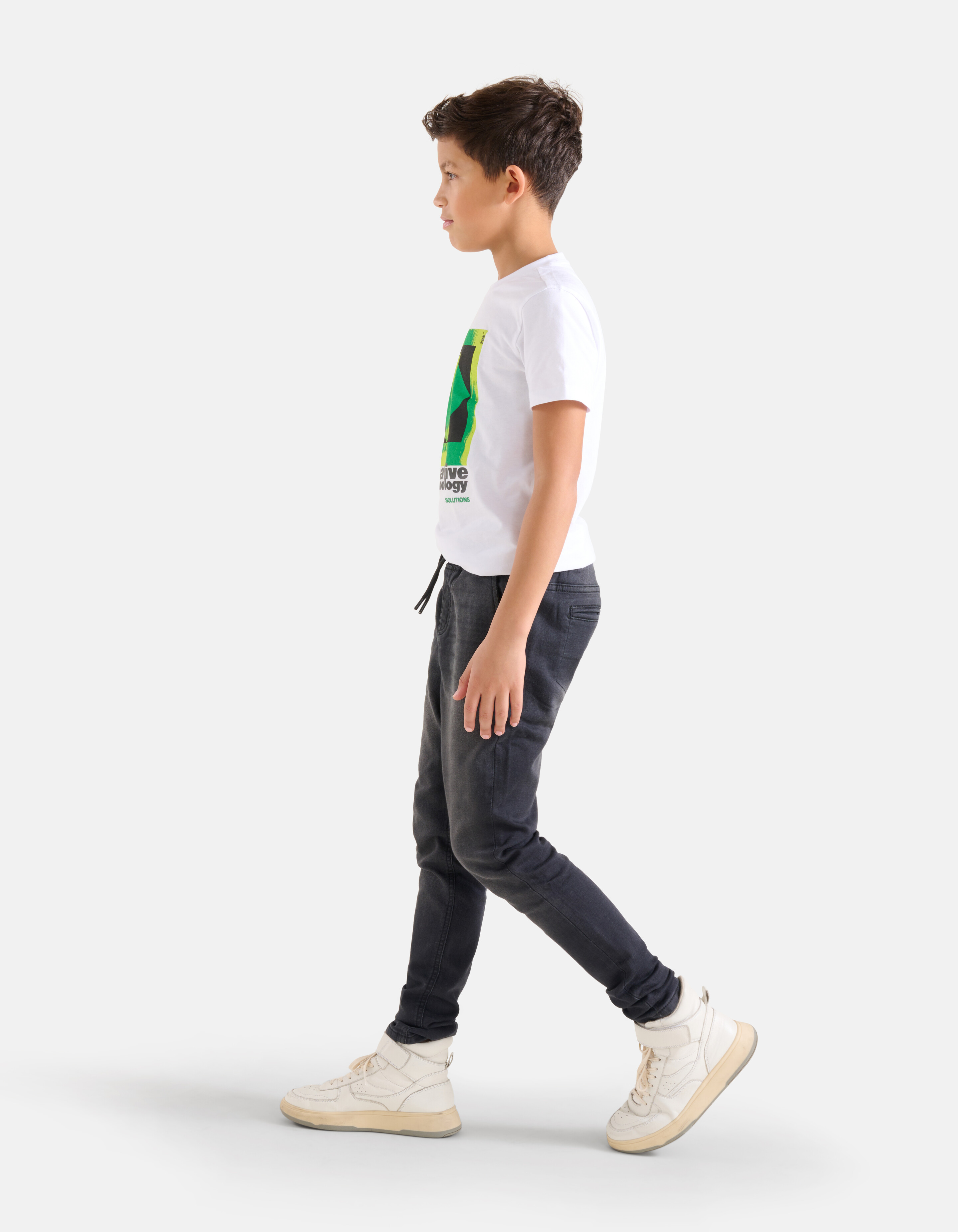 Printed T-shirt Wit SHOEBY BOYS