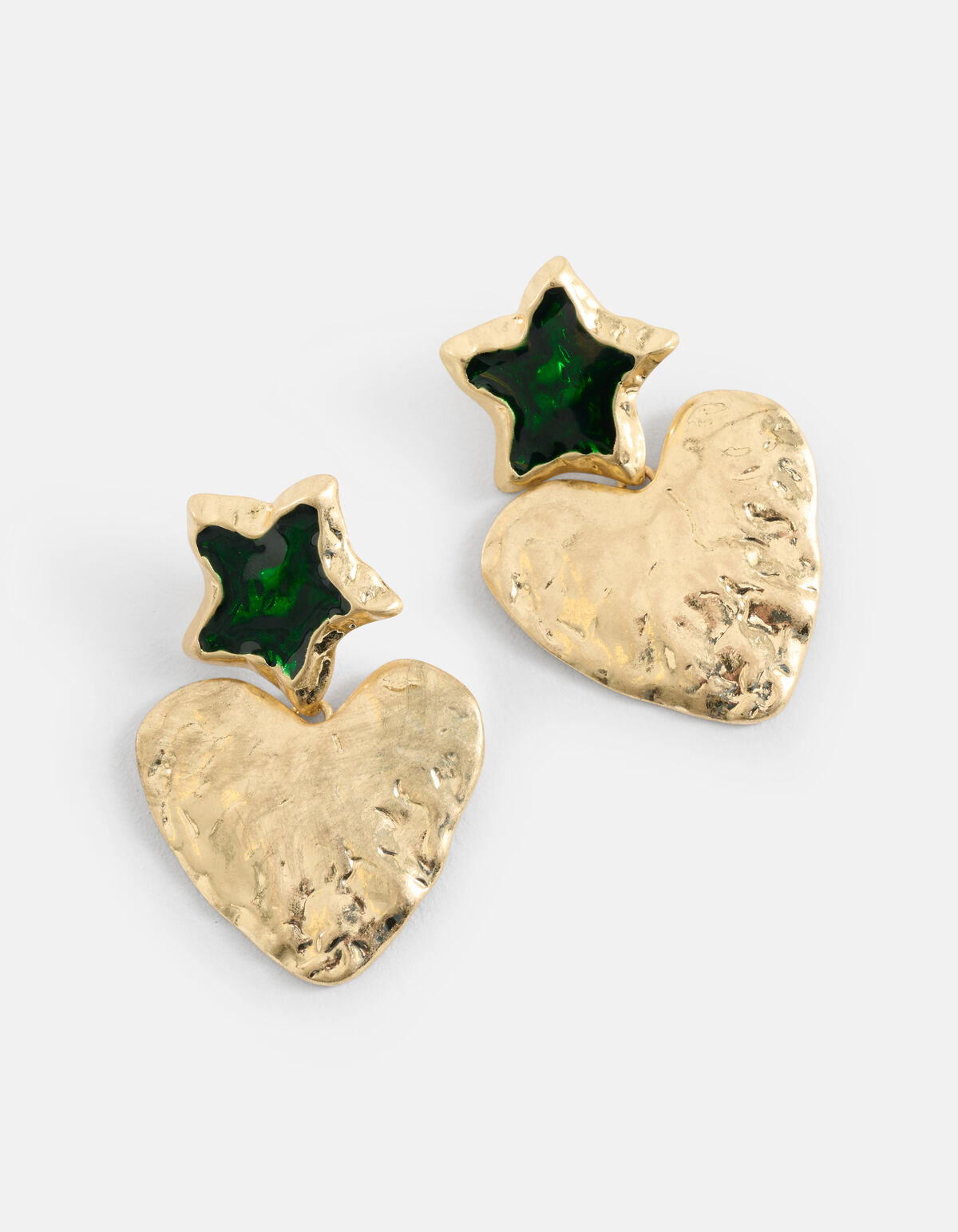 Ster Hart Oorbellen Goud SHOEBY ACCESSOIRES