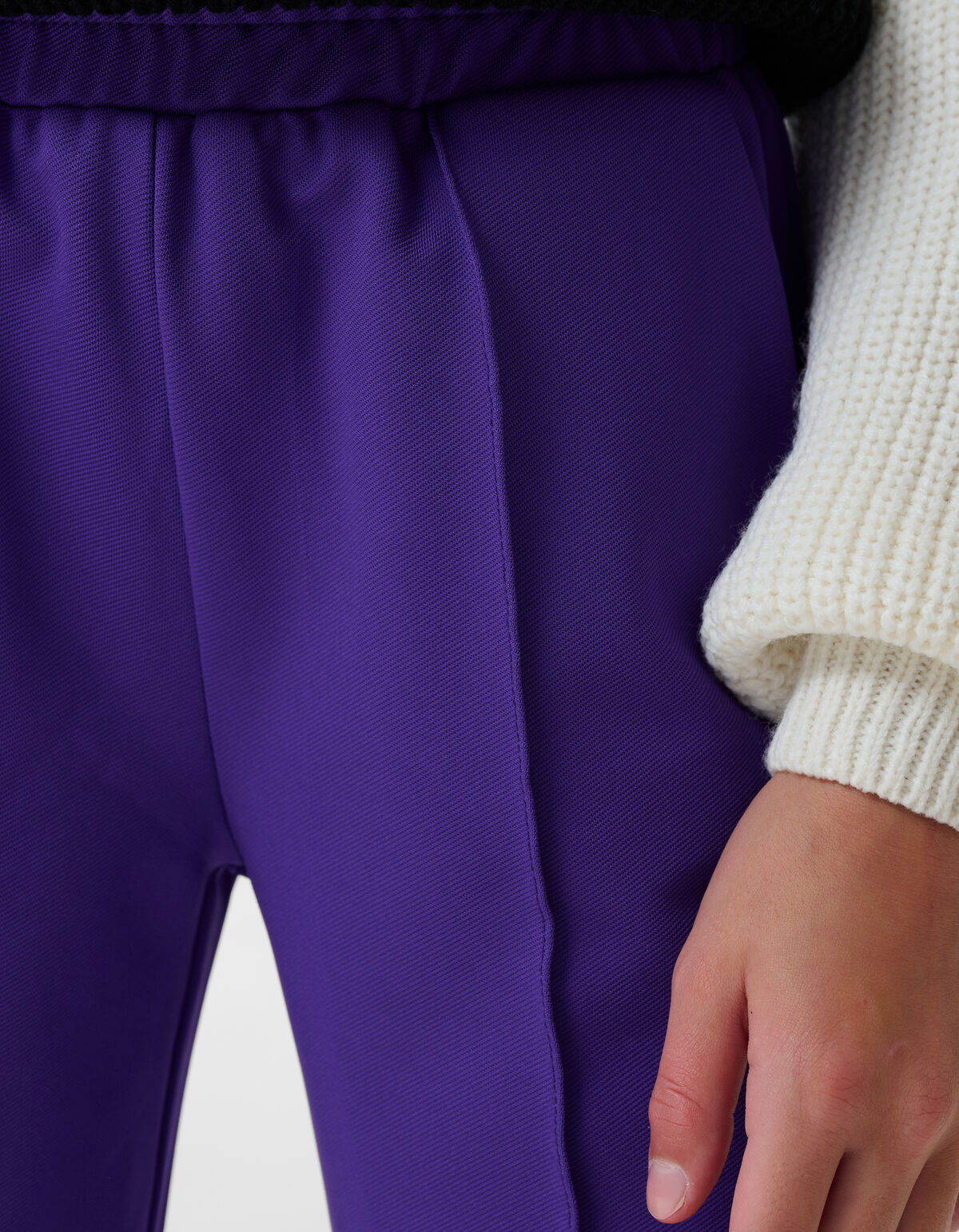 Basic Wide Leg Broek Donkerpaars SHOEBY GIRLS