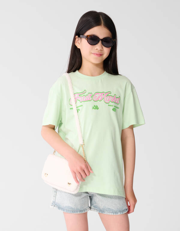 Fruit Market Artwork T-shirt Lichtgroen SHOEBY GIRLS