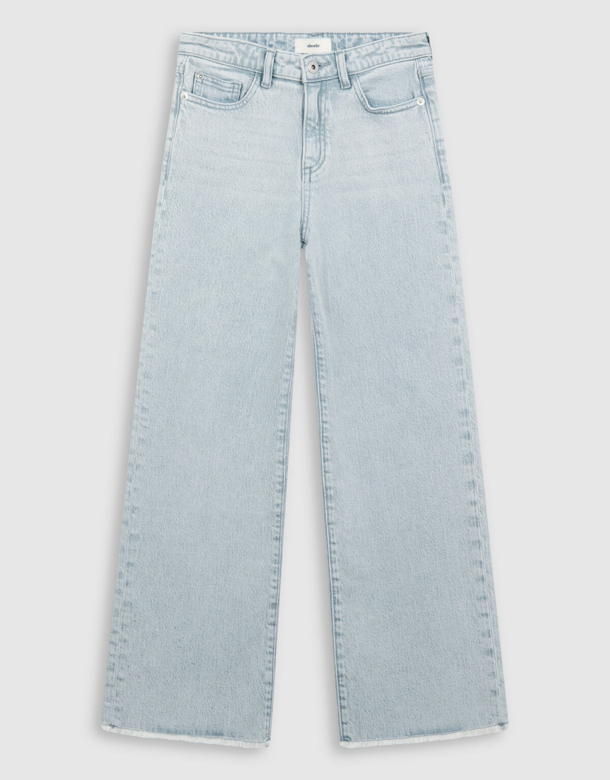 Wide Leg Jeans Lichtgrijs SHOEBY GIRLS