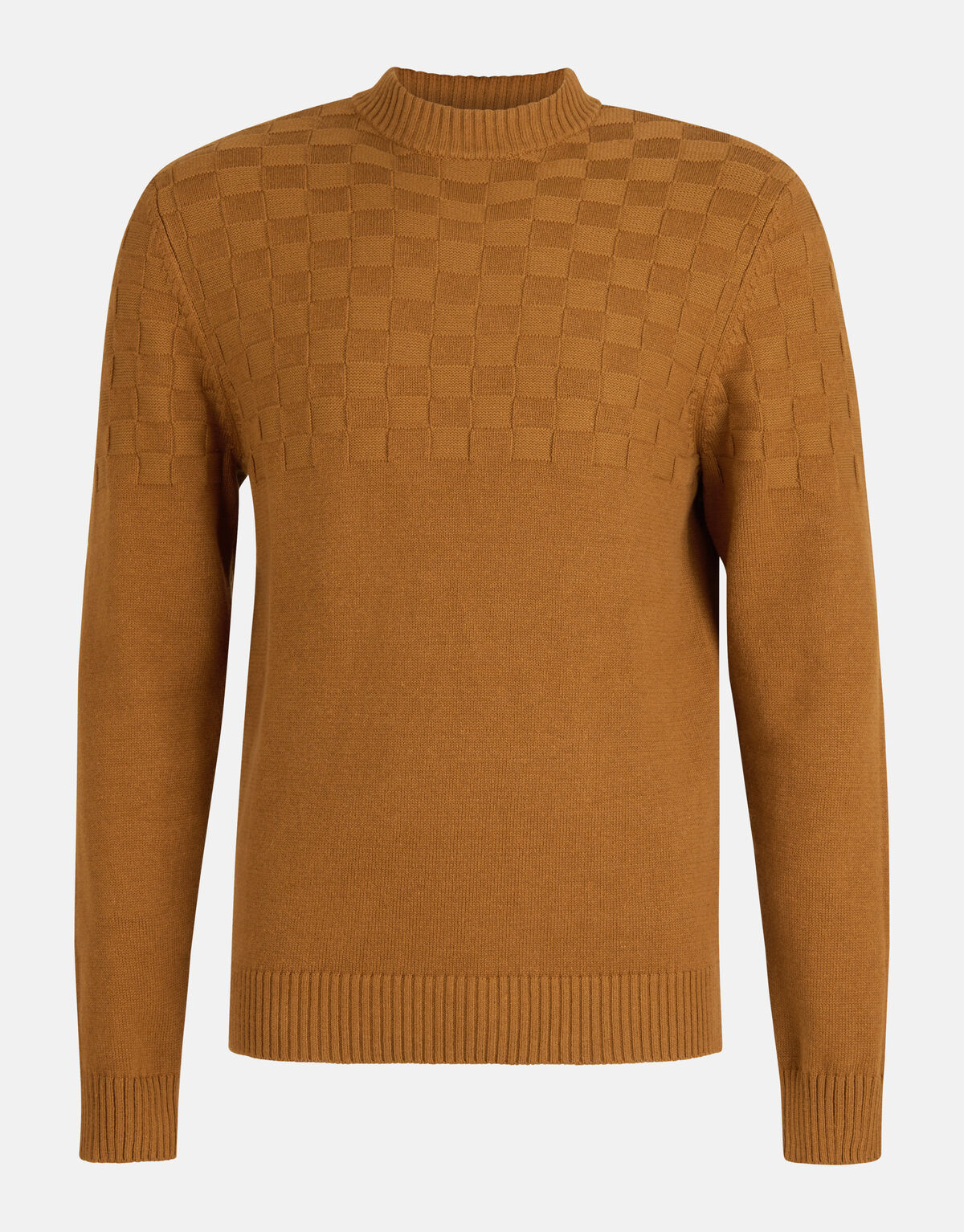 Geblokte Trui Bruin SHOEBY MEN