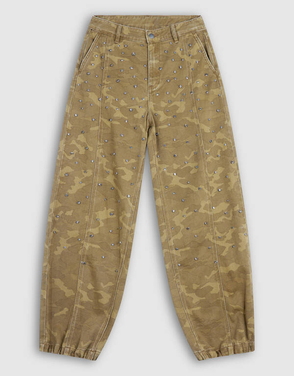 Camo Strass Jeans Bruin SHOEBY WOMEN