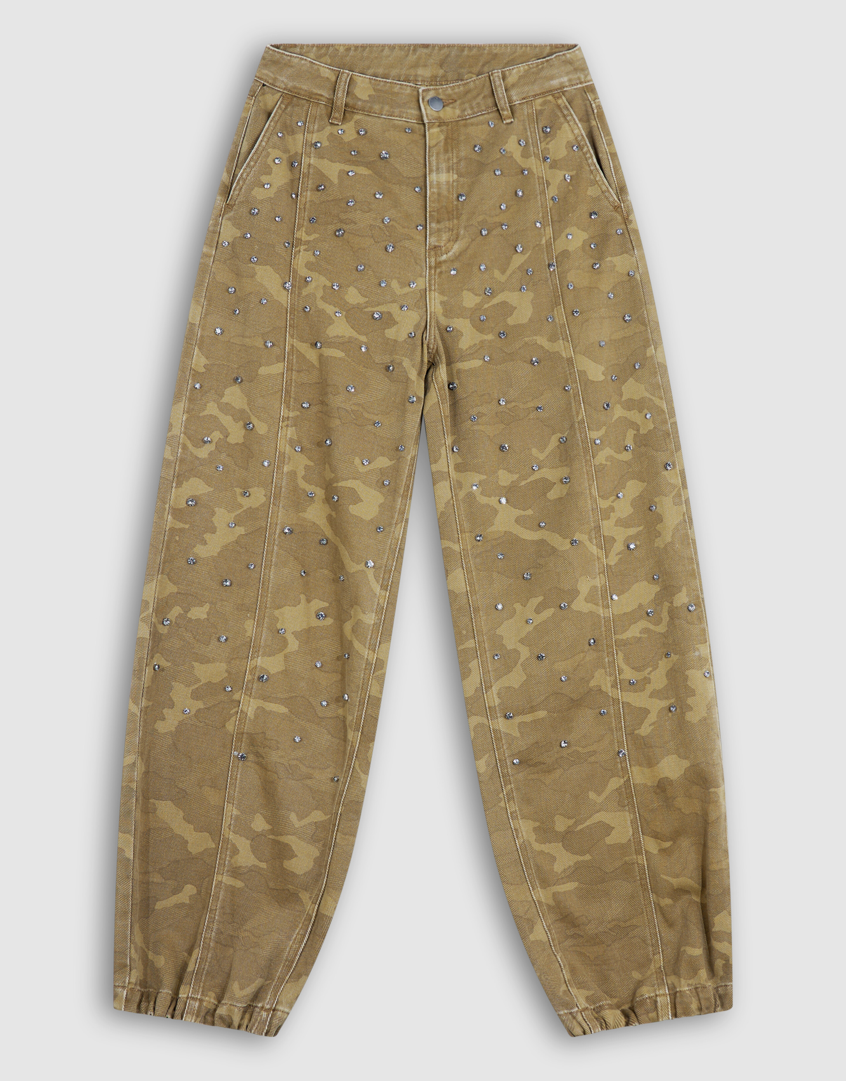 Camo Strass Jeans Bruin SHOEBY WOMEN