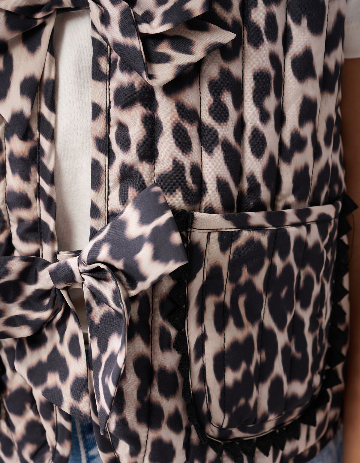 Leopard Printed Gilet Bruin SHOEBY GIRLS