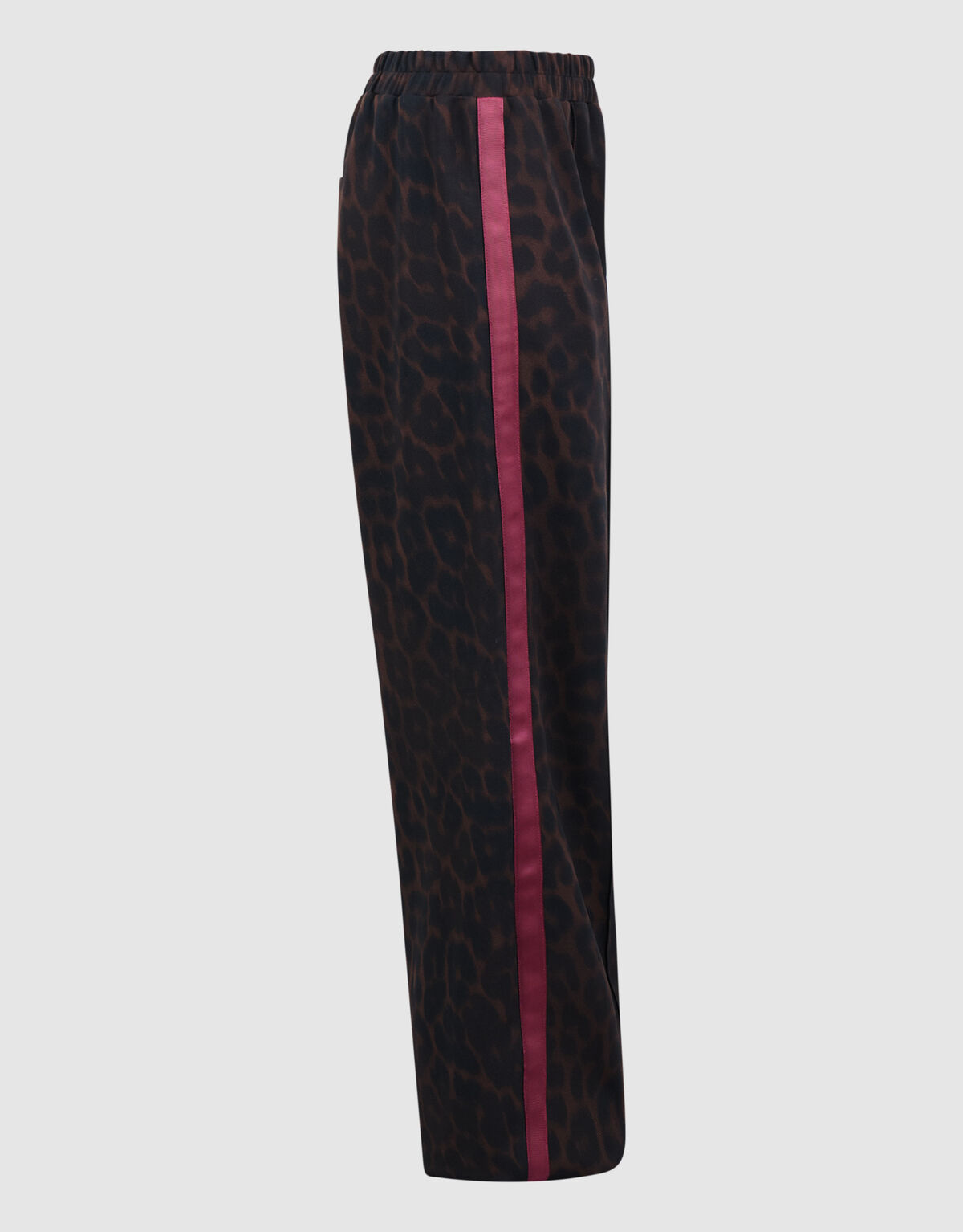 Leopard Stripe Wide Leg Fit Broek Donkerbruin SHOEBY GIRLS