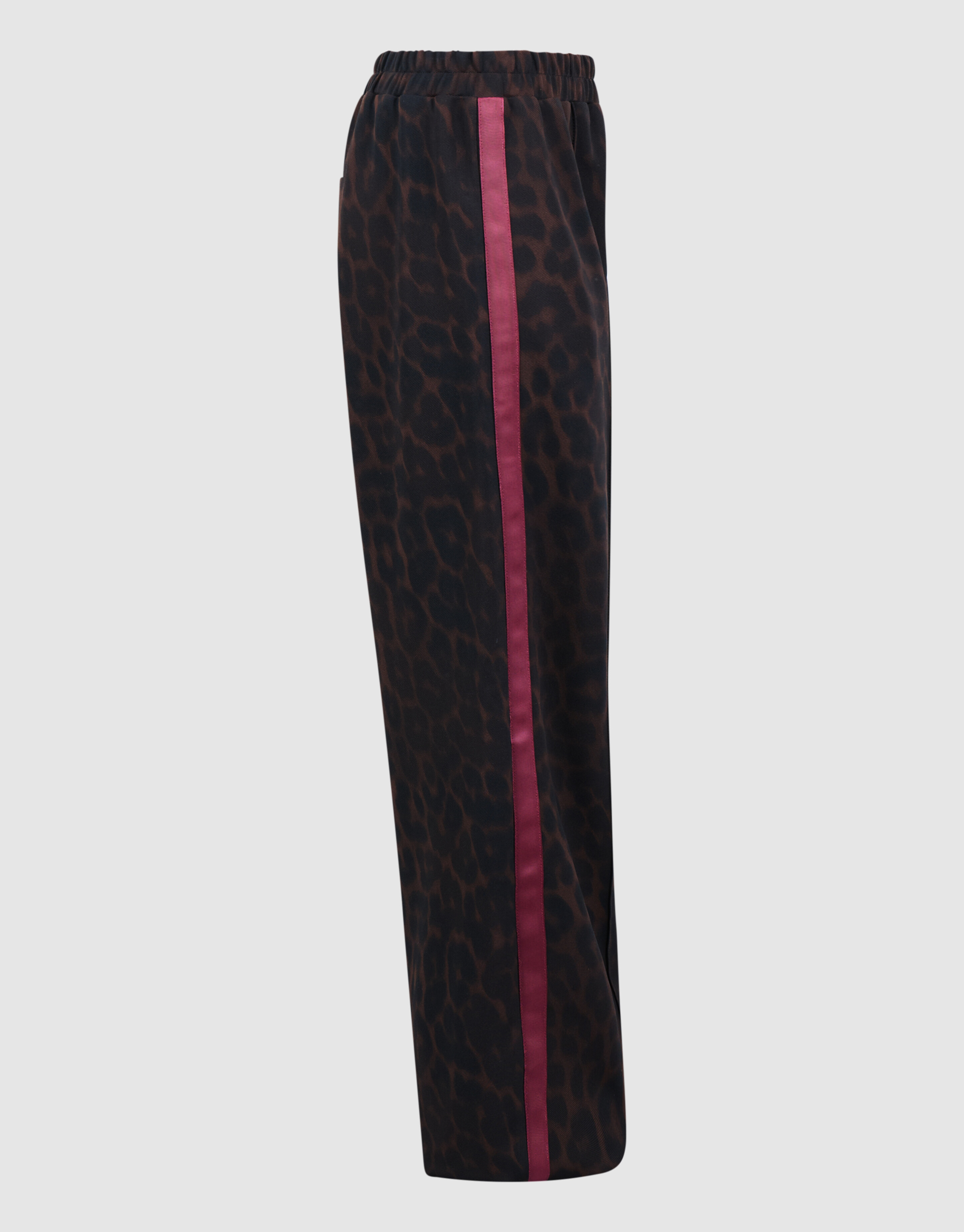 Leopard Stripe Wide Leg Fit Broek Donkerbruin SHOEBY GIRLS