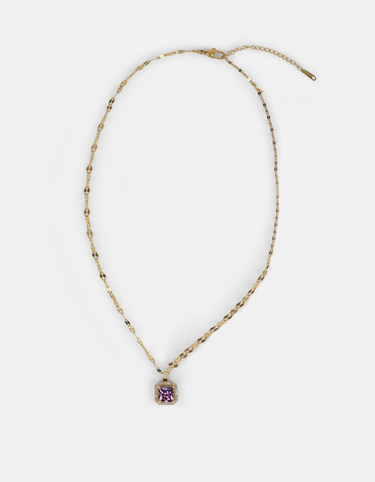 Paarse Diamond Ketting ACCESSOIRES SHOEBY