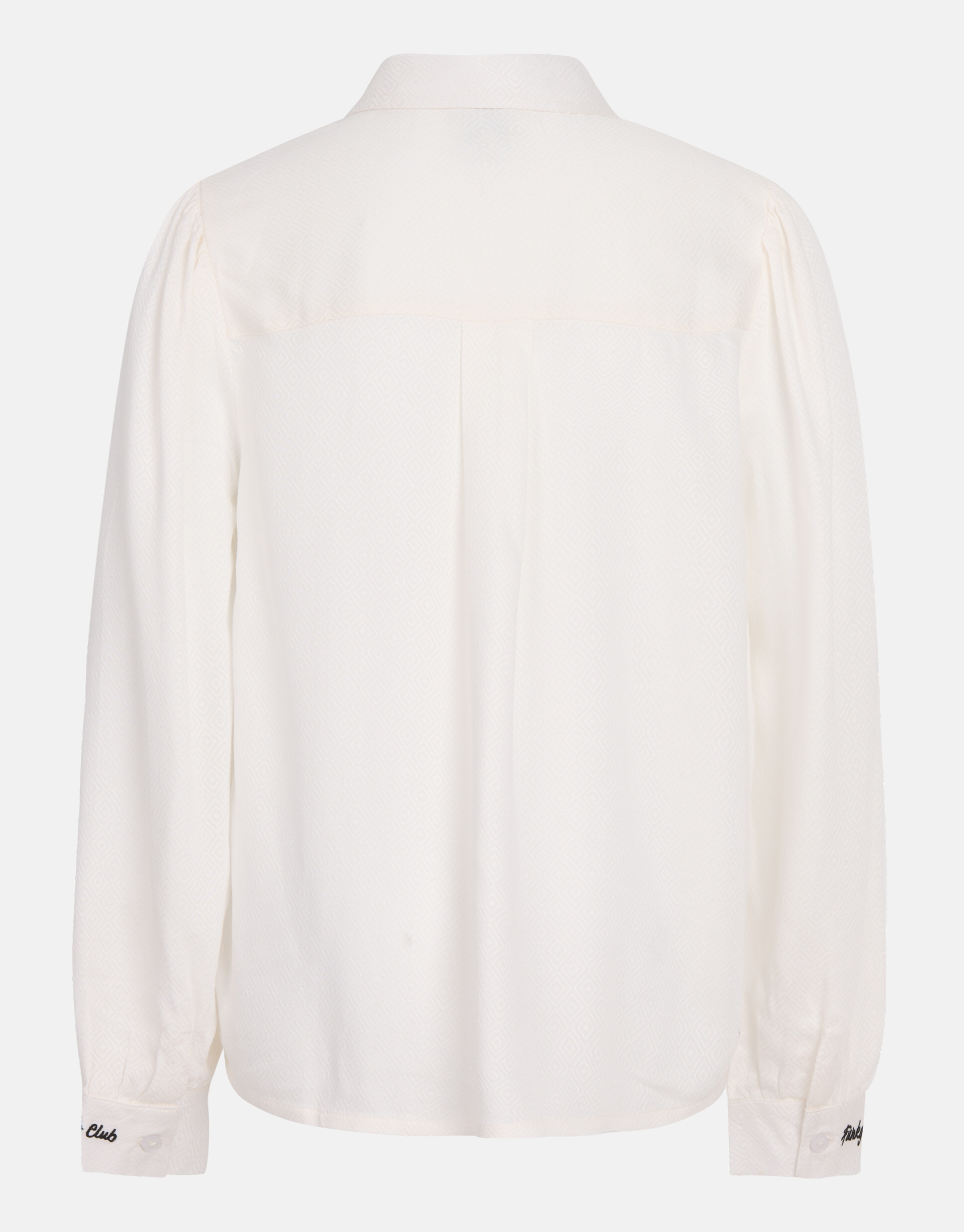 Embroidery Tekst Blouse Wit SHOEBY GIRLS