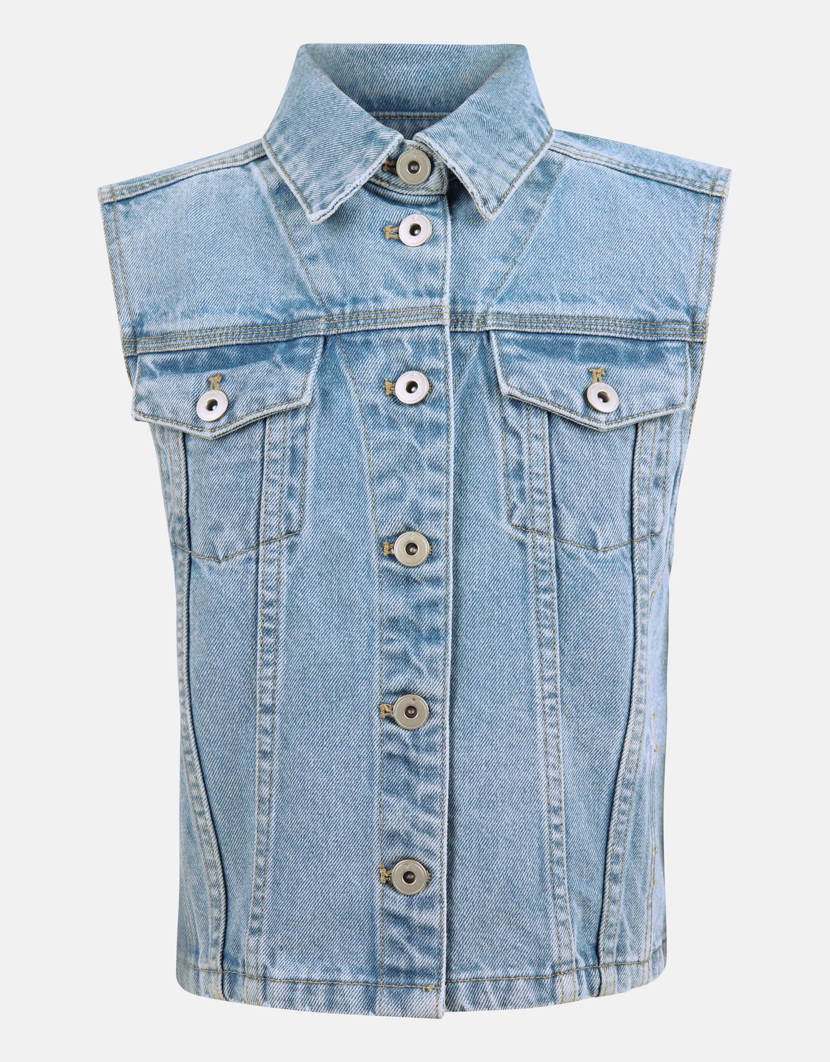 Embroidery Denim Gilet SHOEBY GIRLS