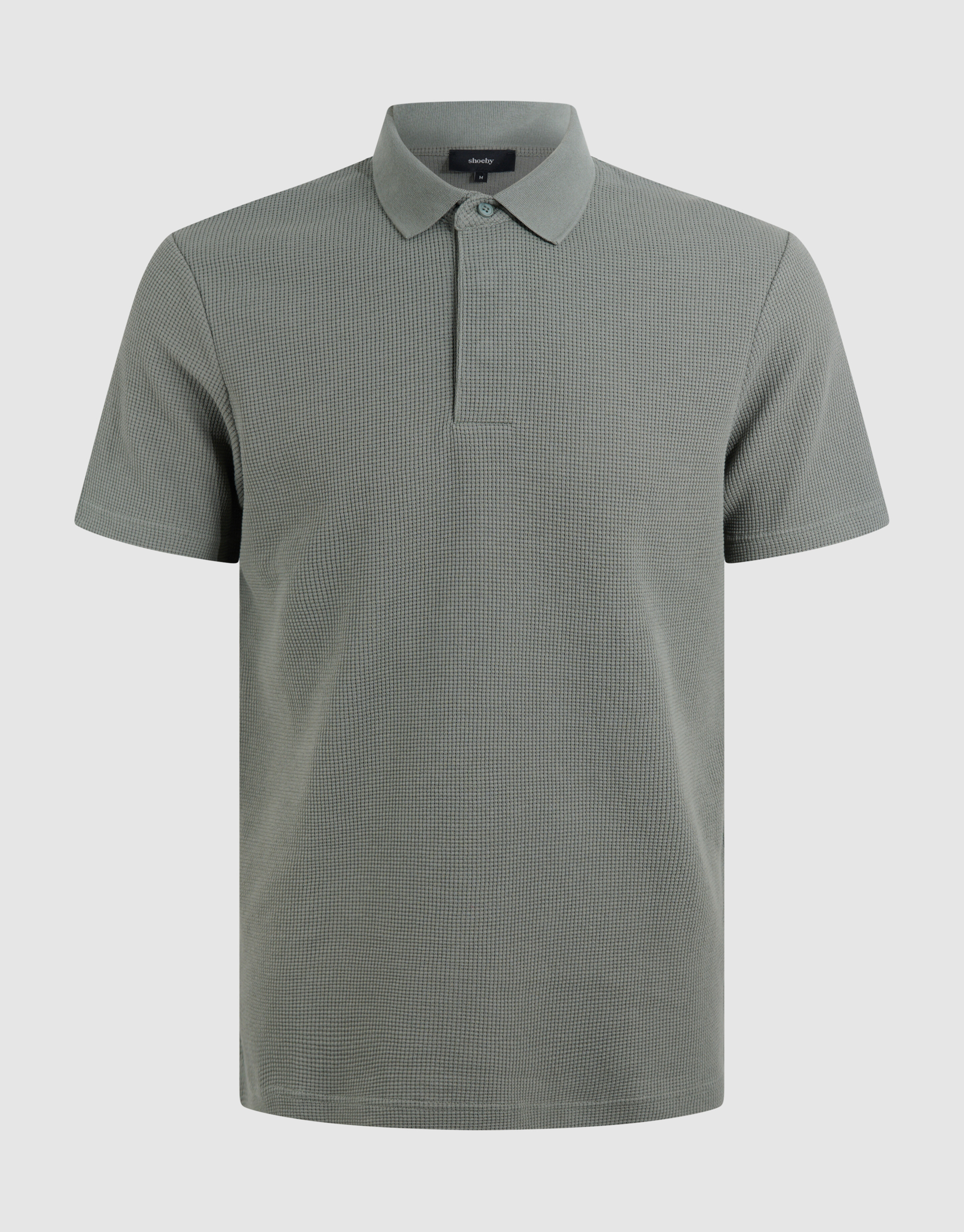 Structuur Jersey Polo Donkergroen SHOEBY MEN