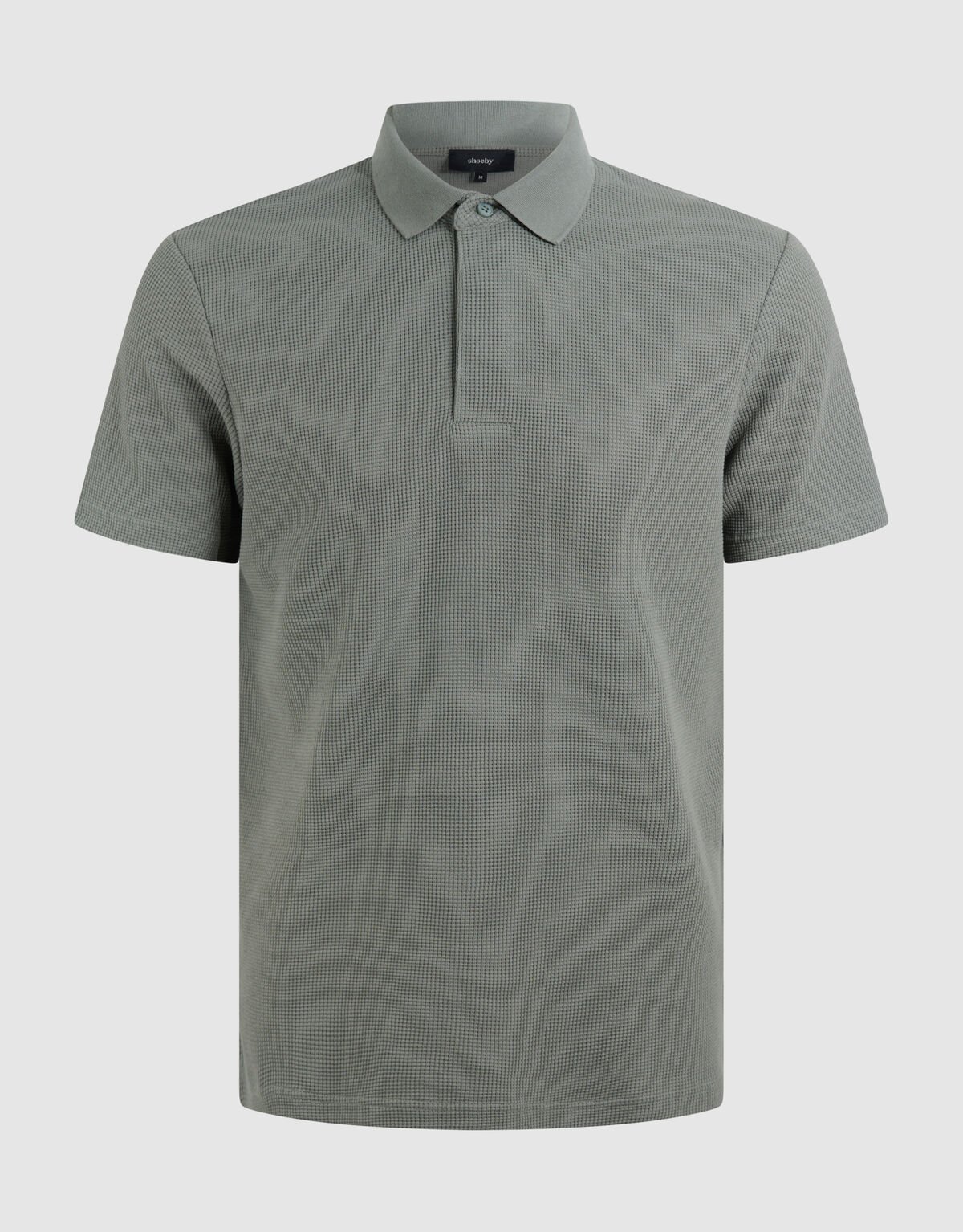 Structuur Jersey Polo Donkergroen SHOEBY MEN