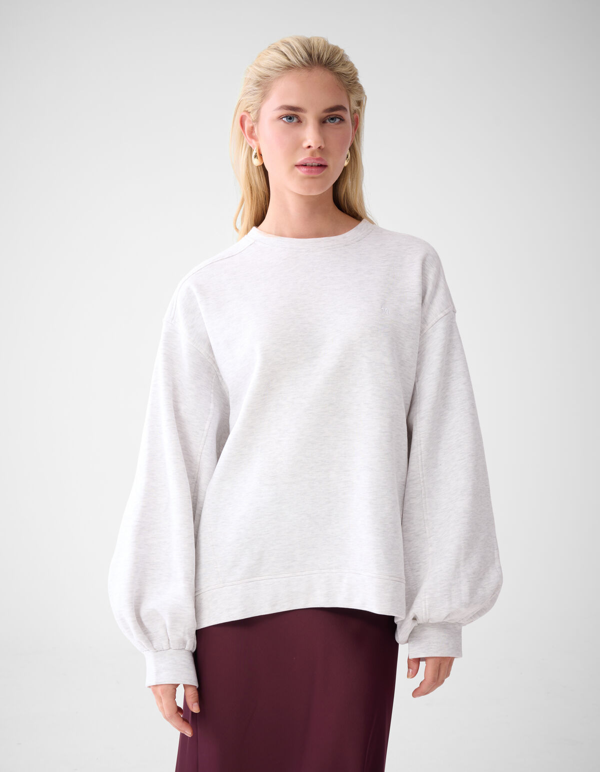 Poff Sleeve Sweater Grijs By Lonneke SHOEBY WOMEN