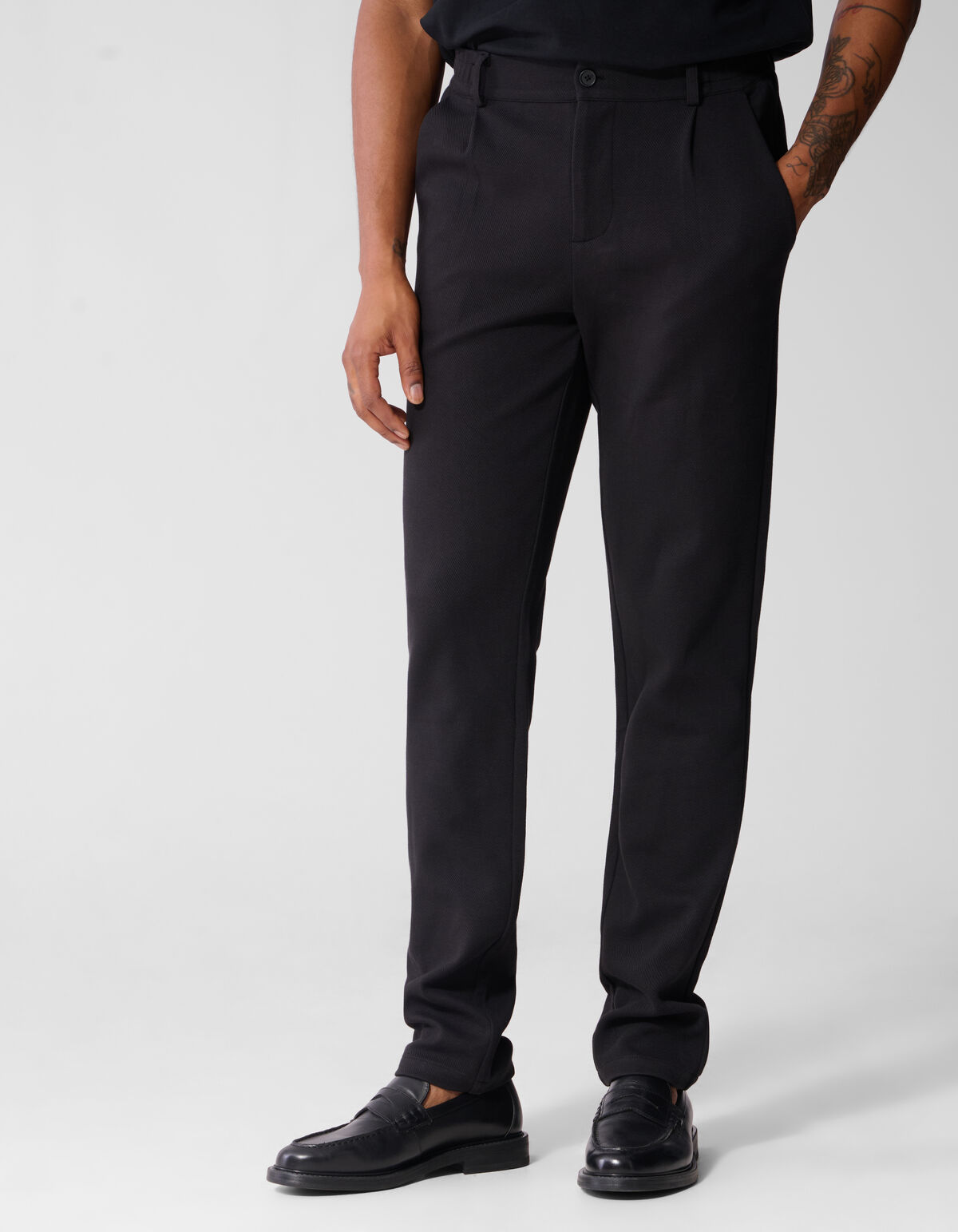 Structuur Broek Zwart SHOEBY MEN
