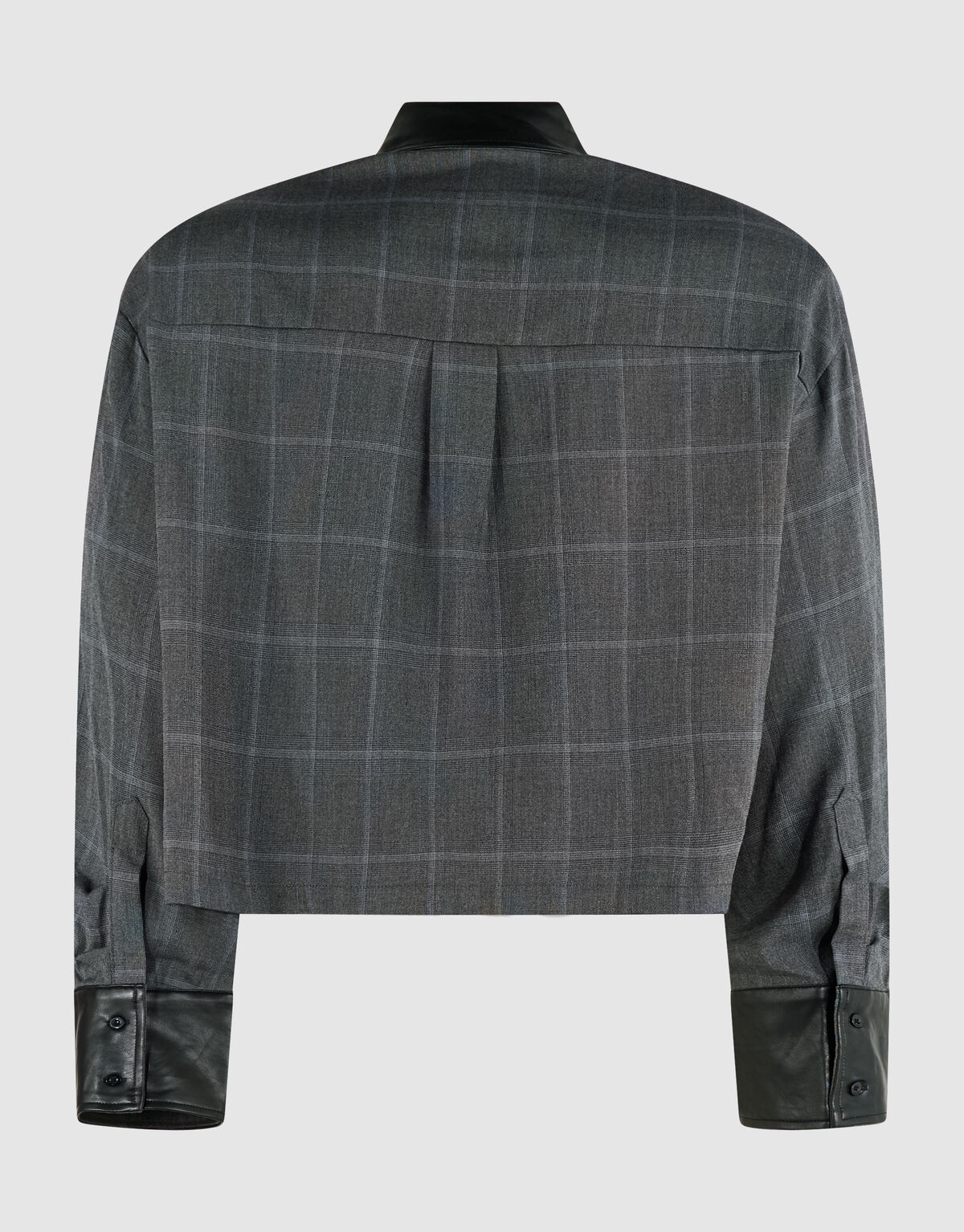 Cropped Ruiten Blouse Donkergrijs SHOEBY WOMEN
