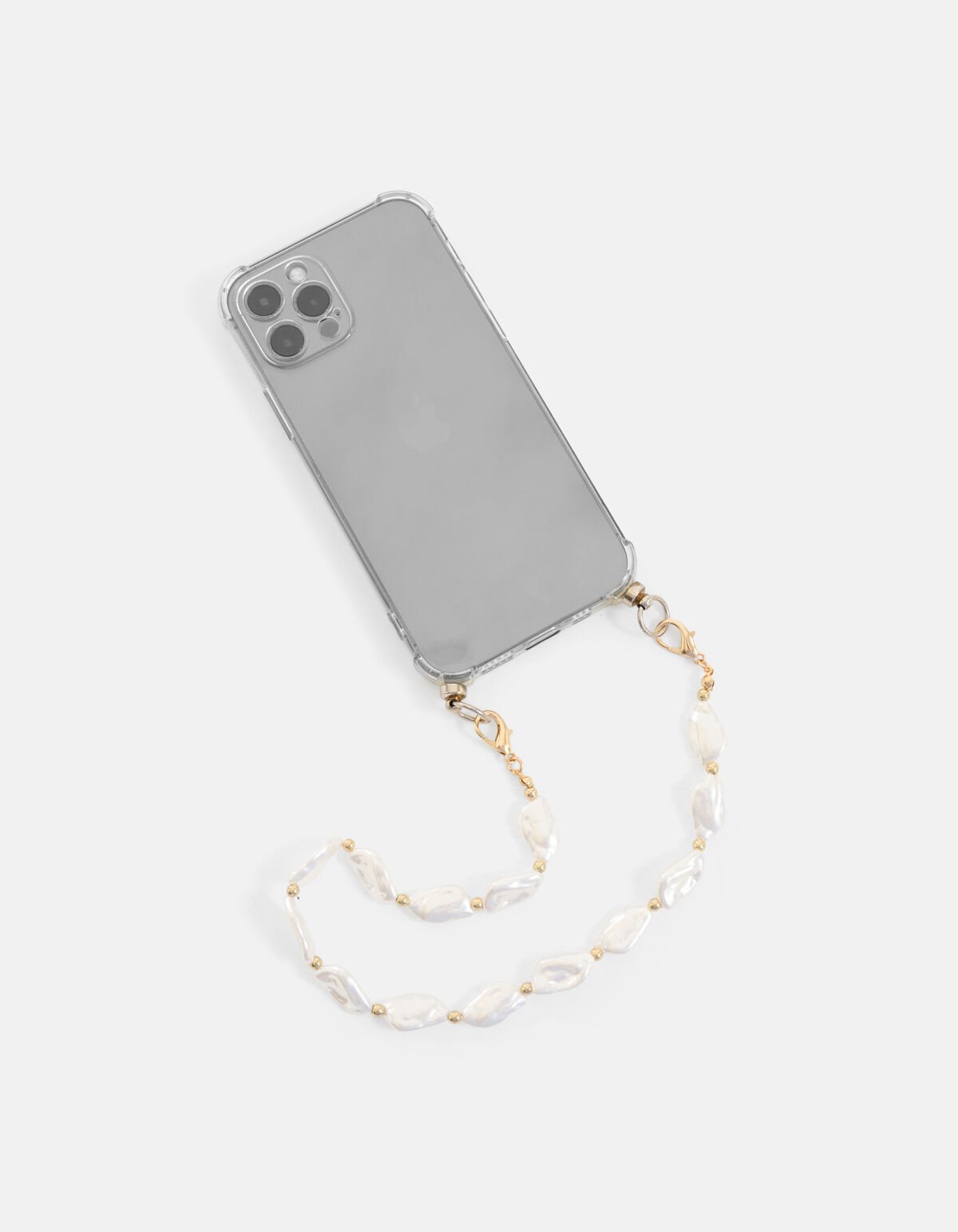 Korte Parel Telefoonkoord Gebroken Wit SHOEBY ACCESSOIRES