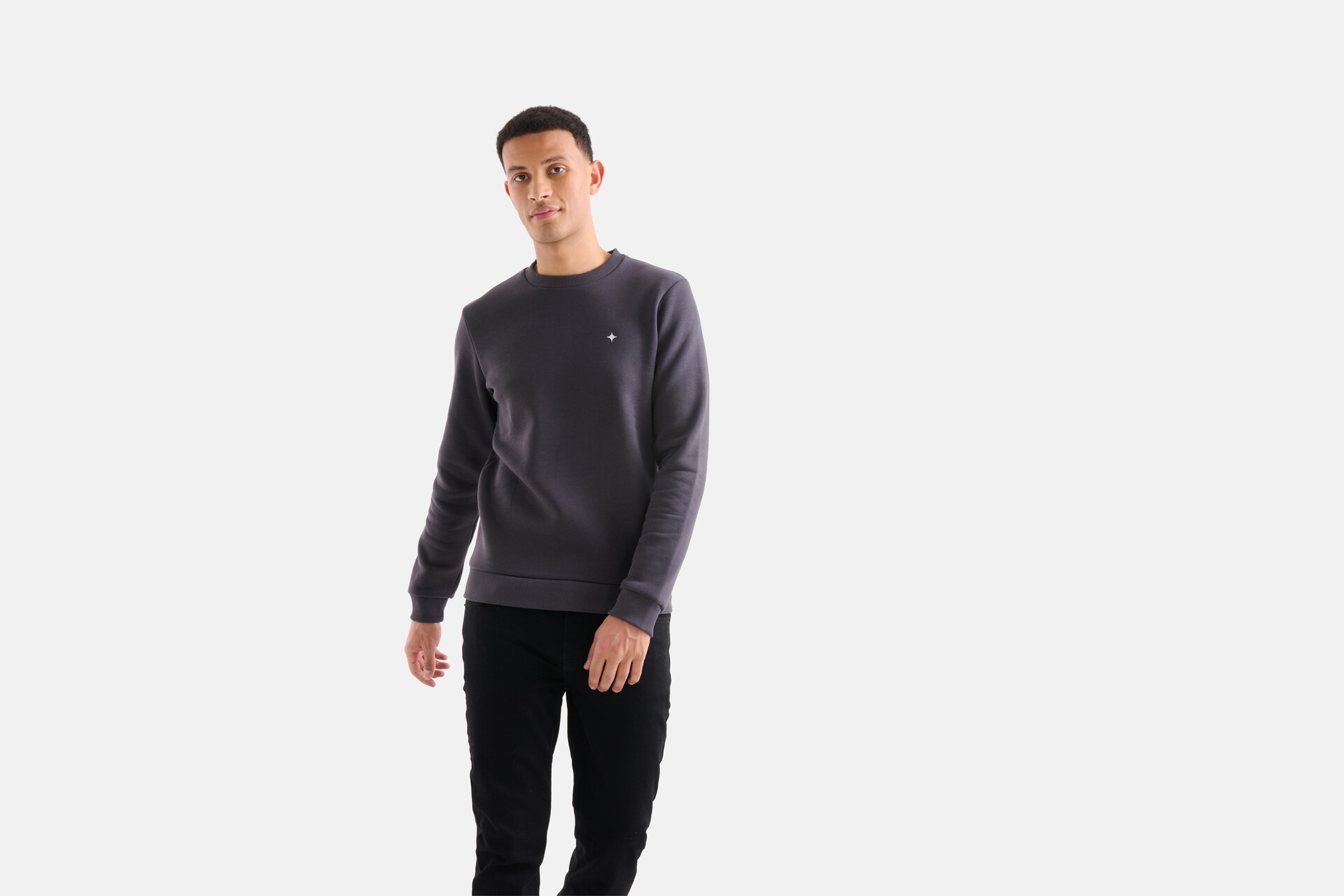 Sparkle Sweater Donkergrijs SHOEBY MEN