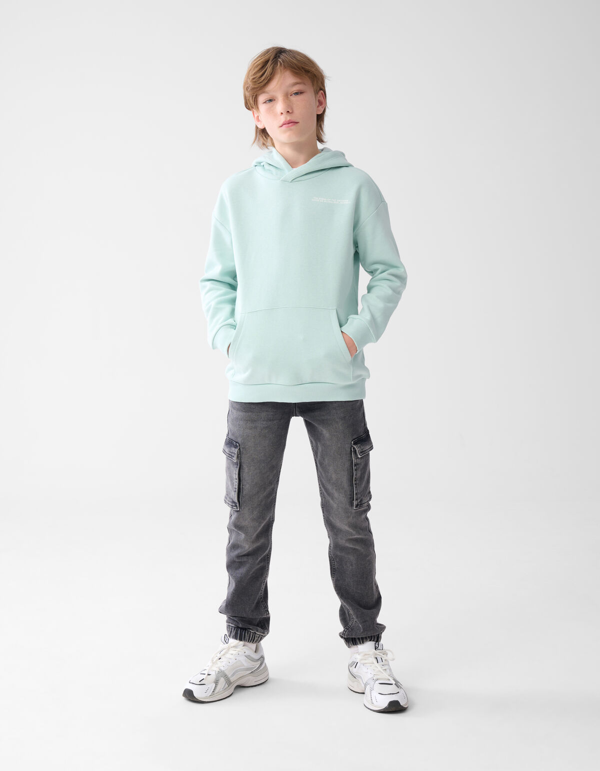 Tekst Hoodie Lichtgroen SHOEBY BOYS