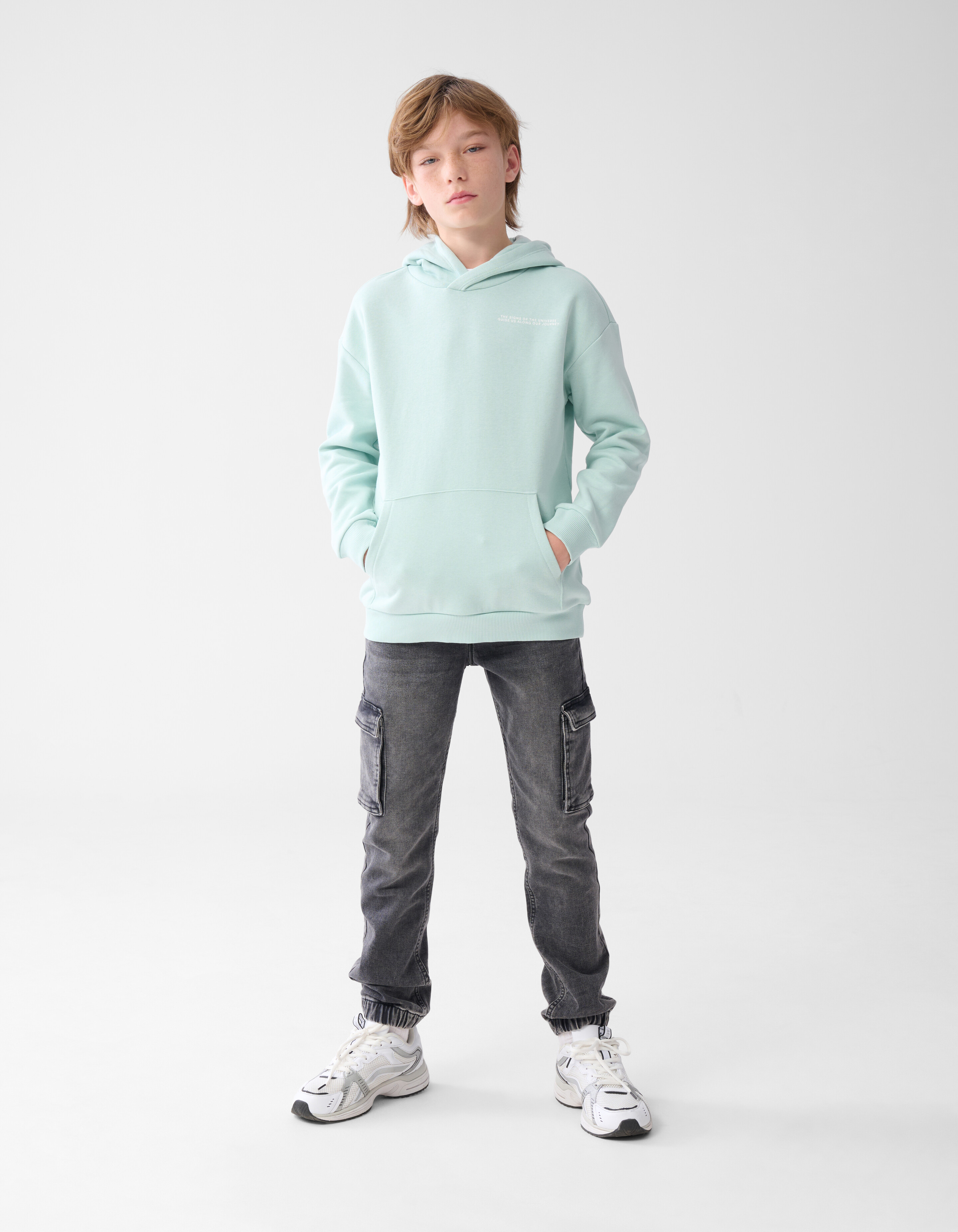 Tekst Hoodie Lichtgroen SHOEBY BOYS