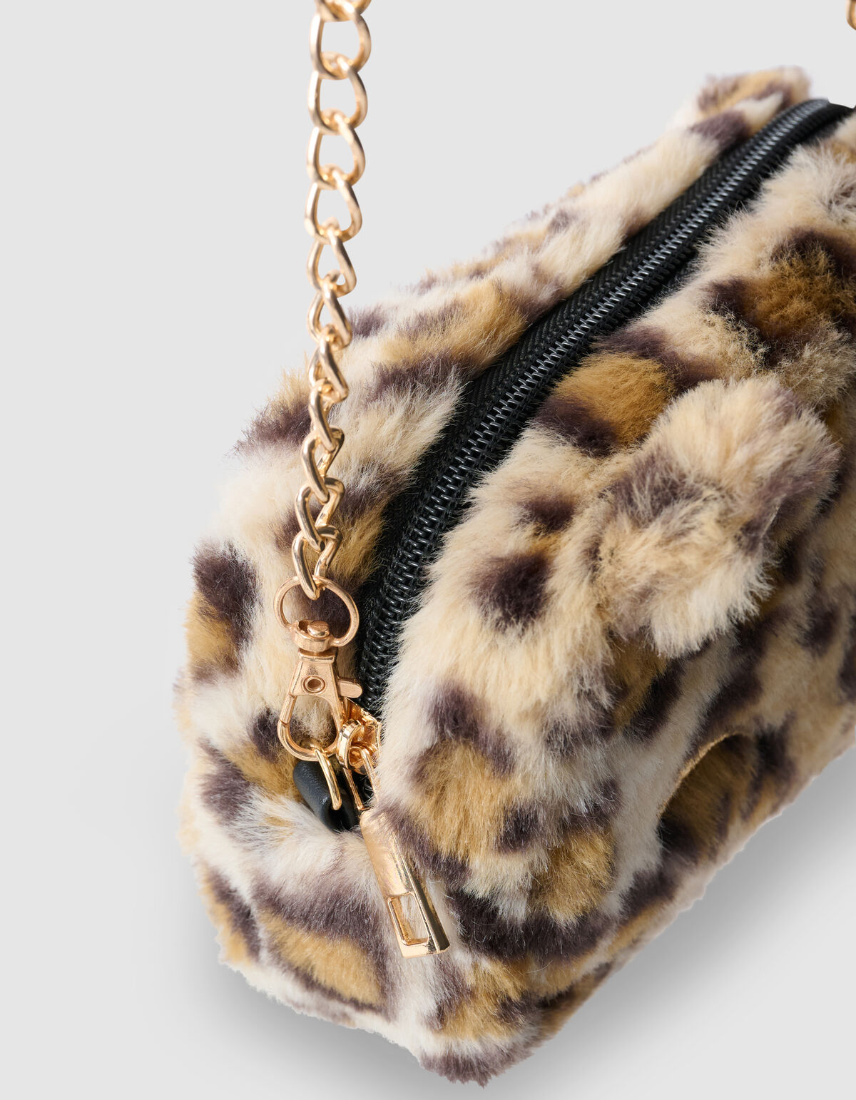 Leopard Glitter Tas Lichtbruin SHOEBY ACCESSOIRES