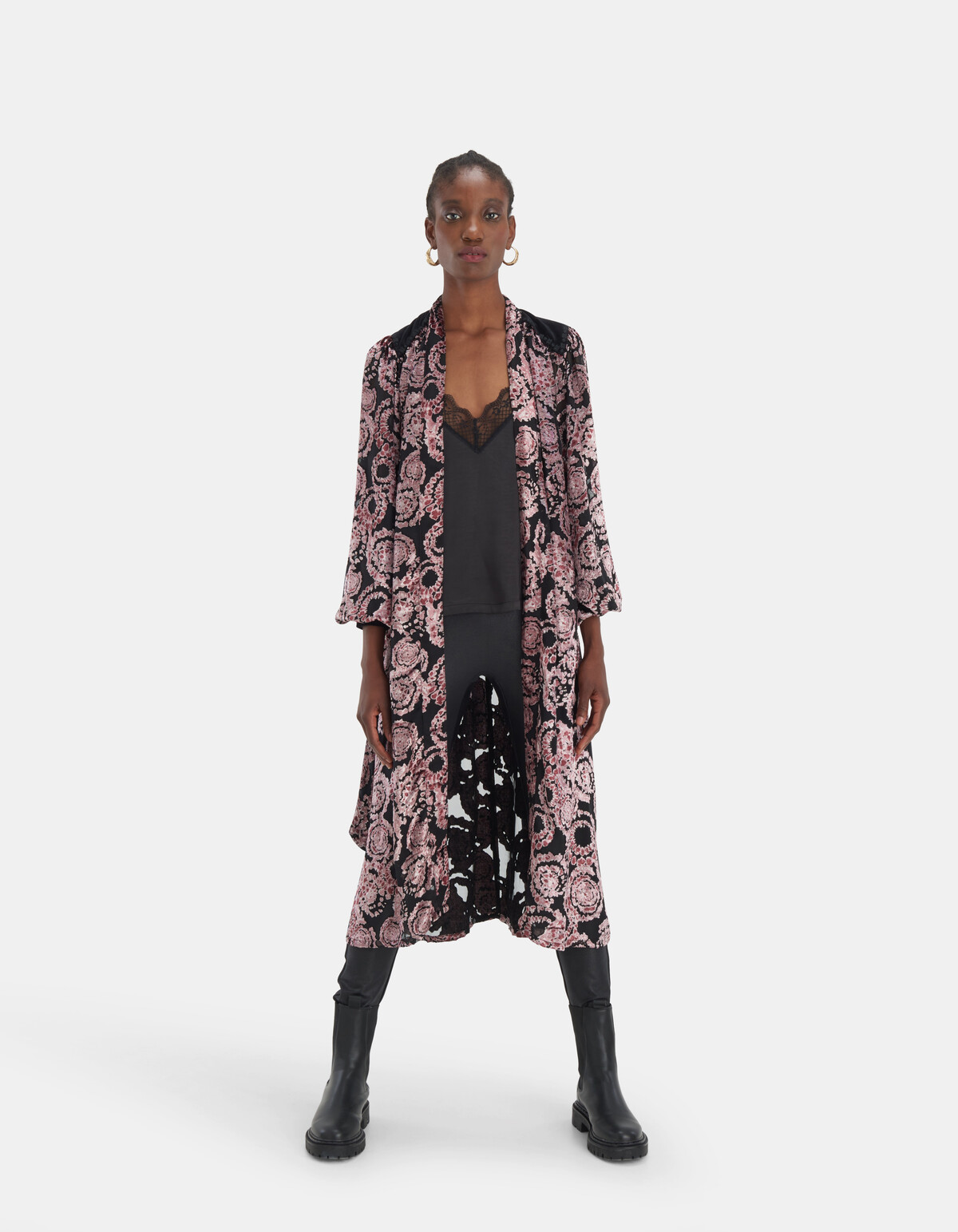 Pink Burnout Kimono