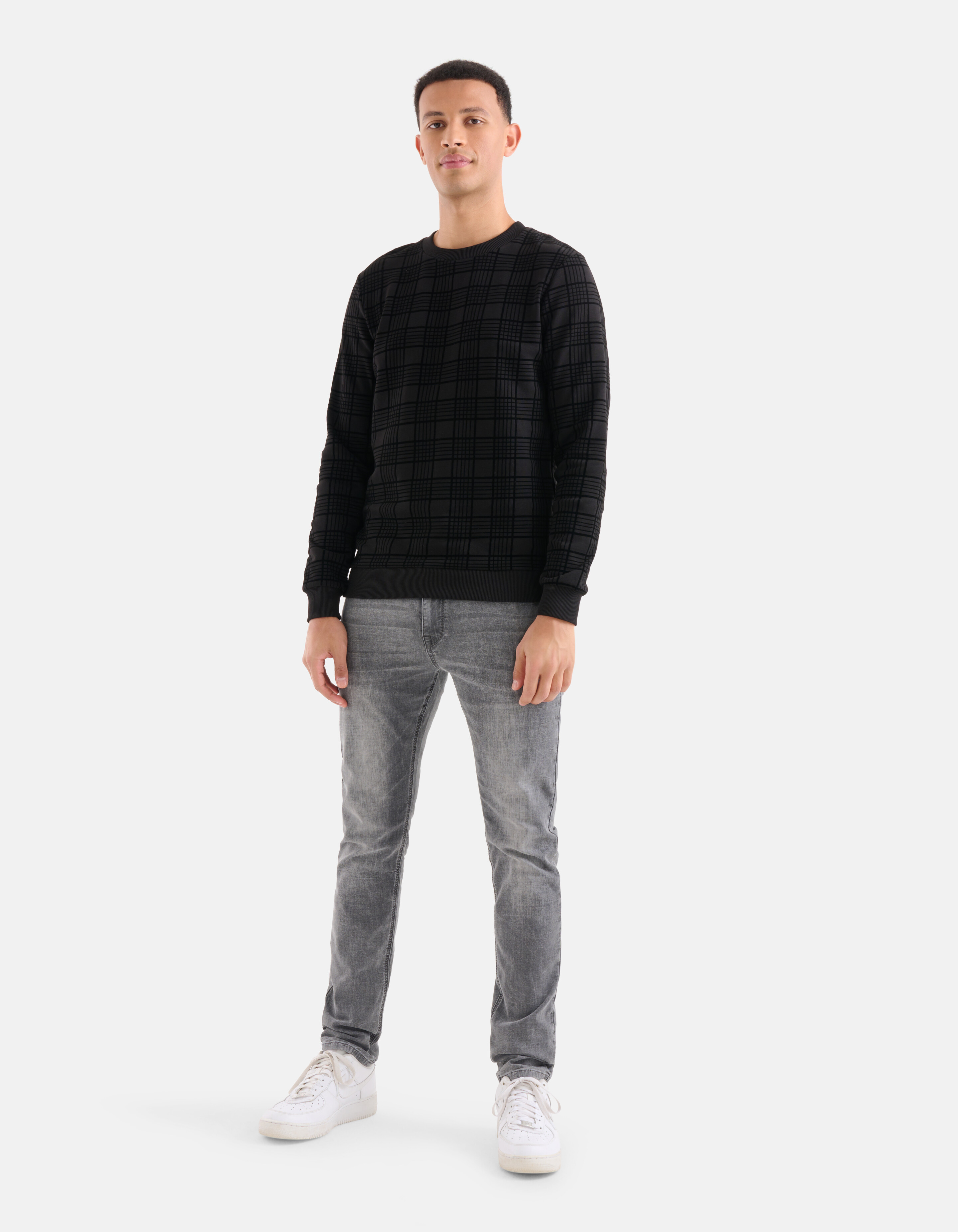 Slim Fit Jog Jeans Lichtgrijs L34 Refill