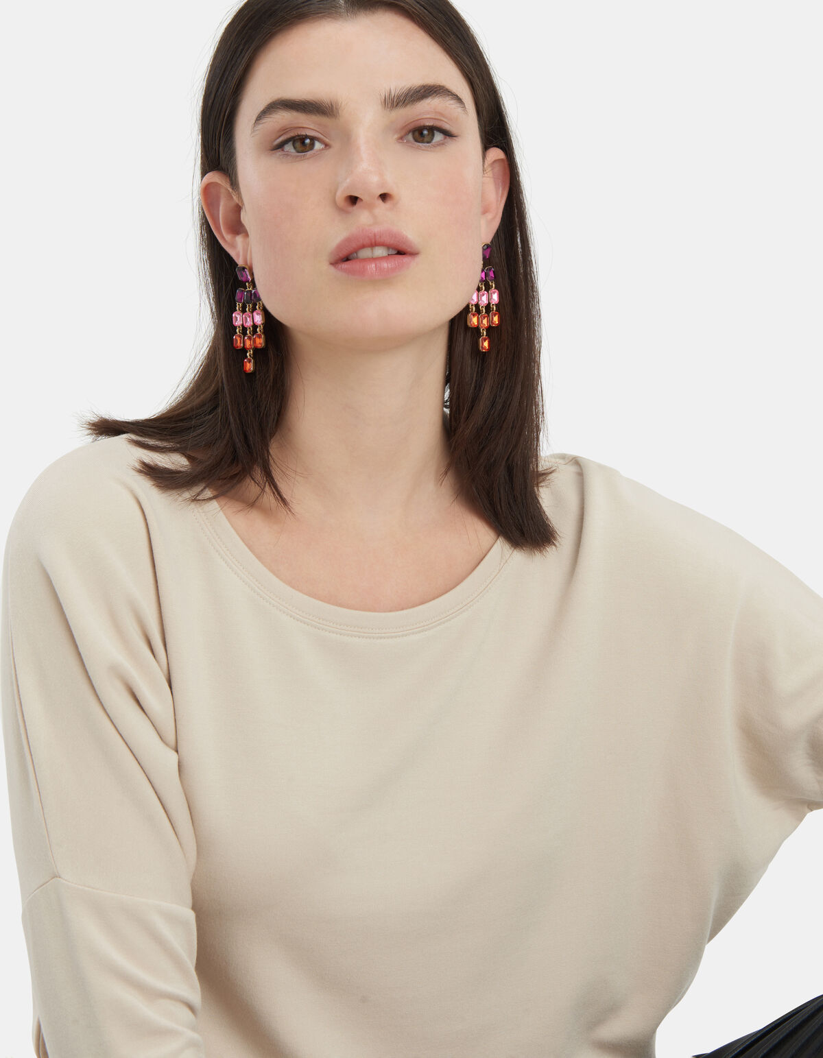 Basis Oversized Top Gebroken Wit EKSEPT