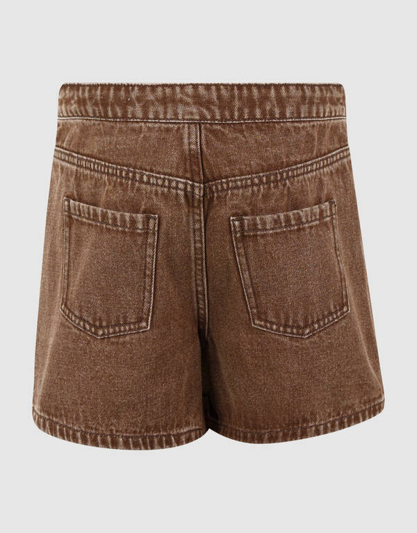 Heart Denim Skort Bruin SHOEBY GIRLS