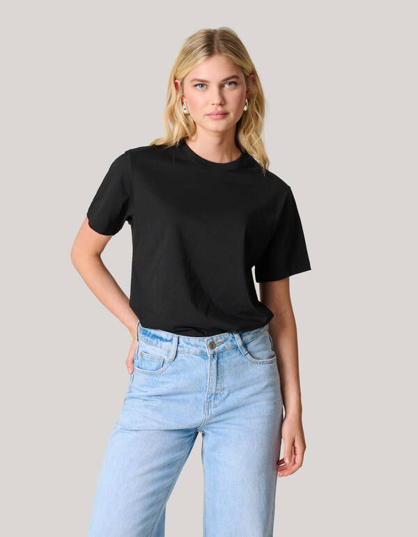 Basis T-shirt Zwart SHOEBY WOMEN