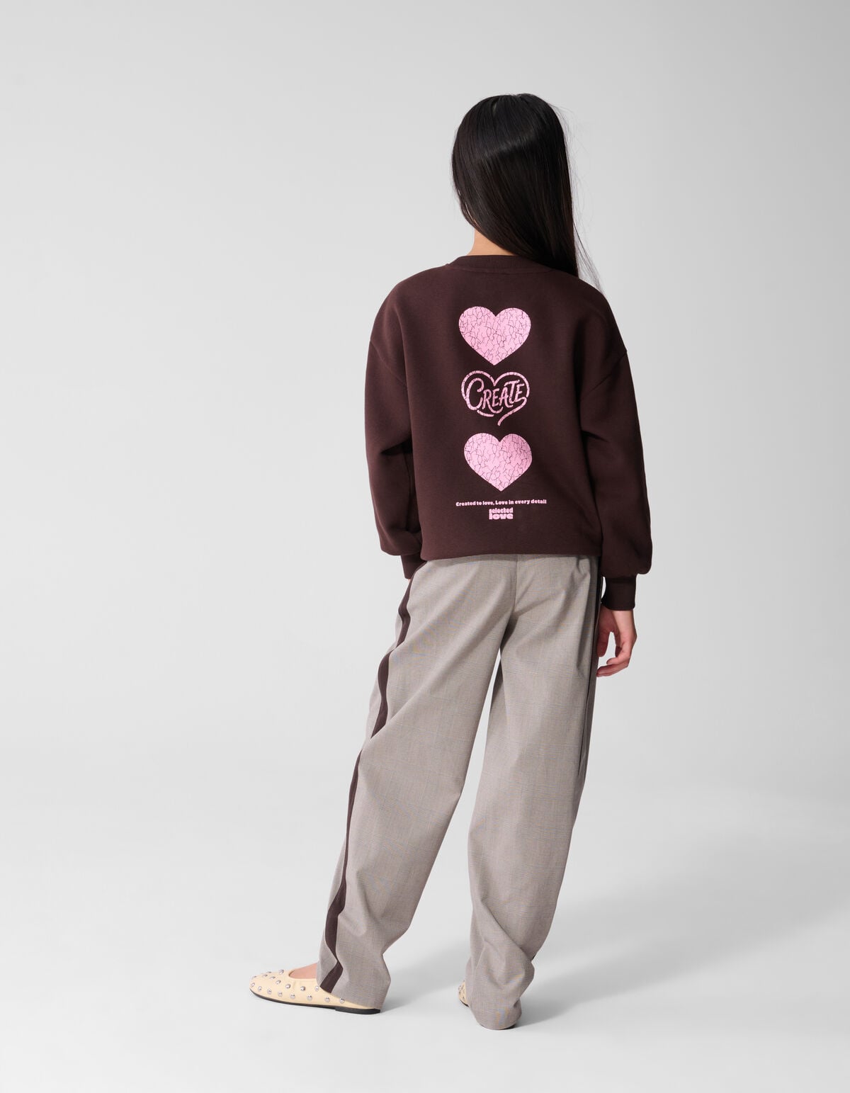 Baseball Artwork Sweater Donkerbruin SHOEBY GIRLS
