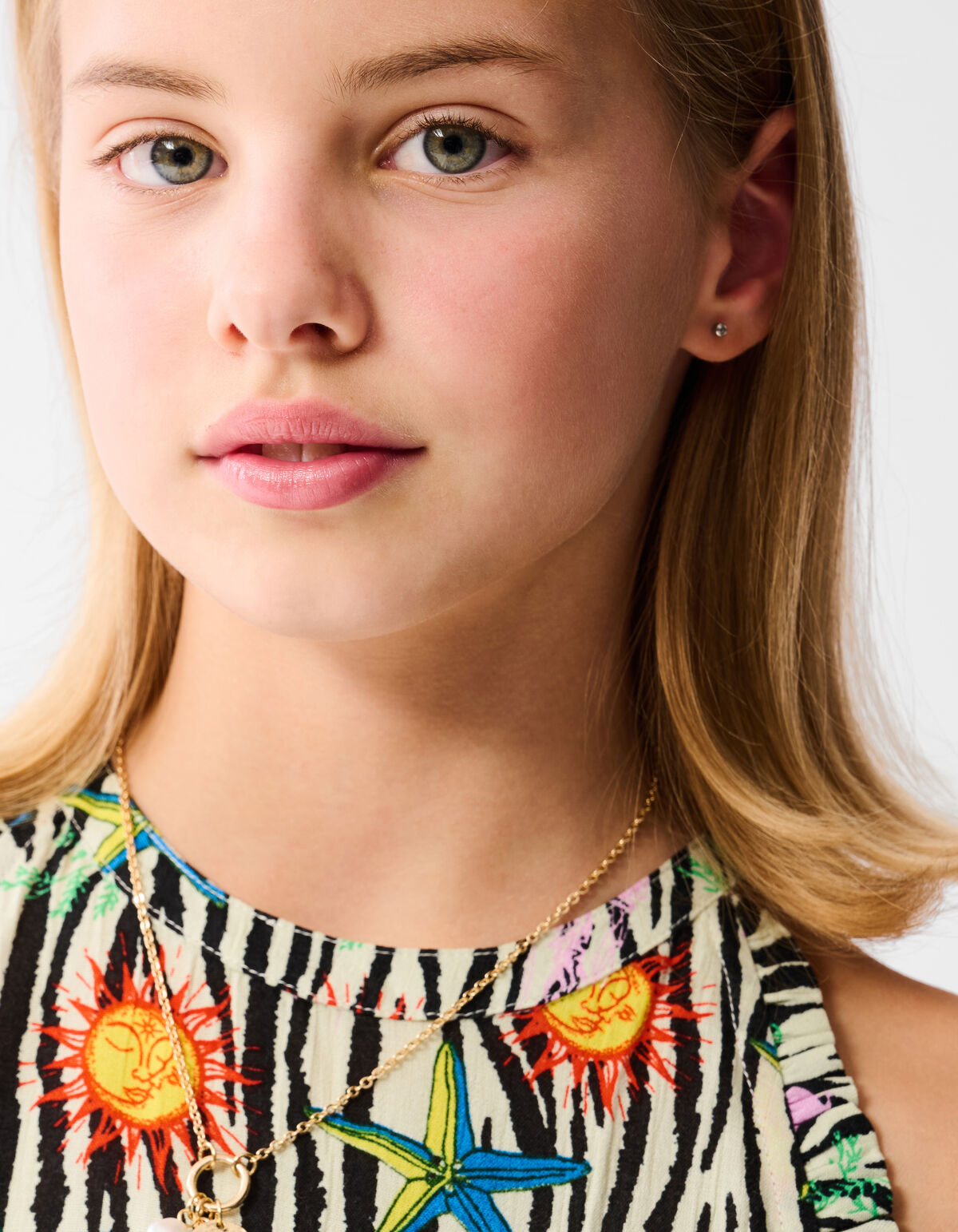 Printed Zebra Jurk Gebroken Wit SHOEBY GIRLS