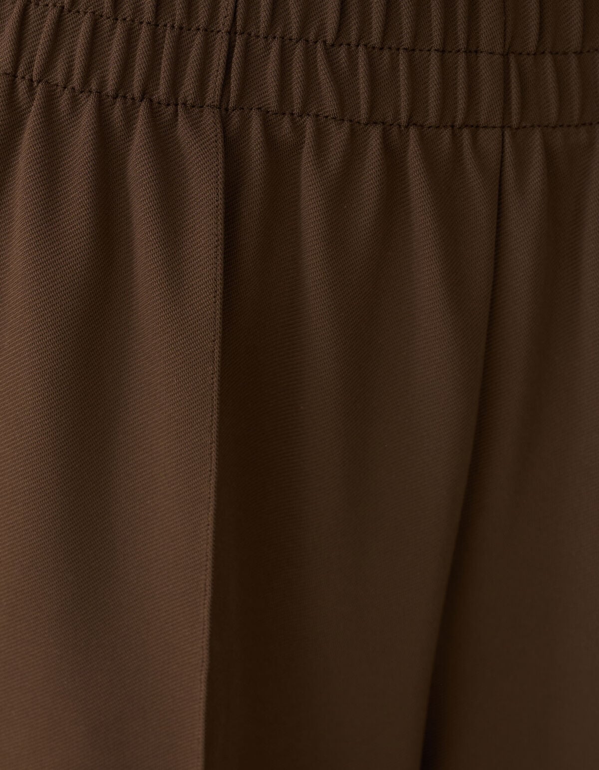 Basic Wide Leg Fit Broek Bruin SHOEBY WOMEN