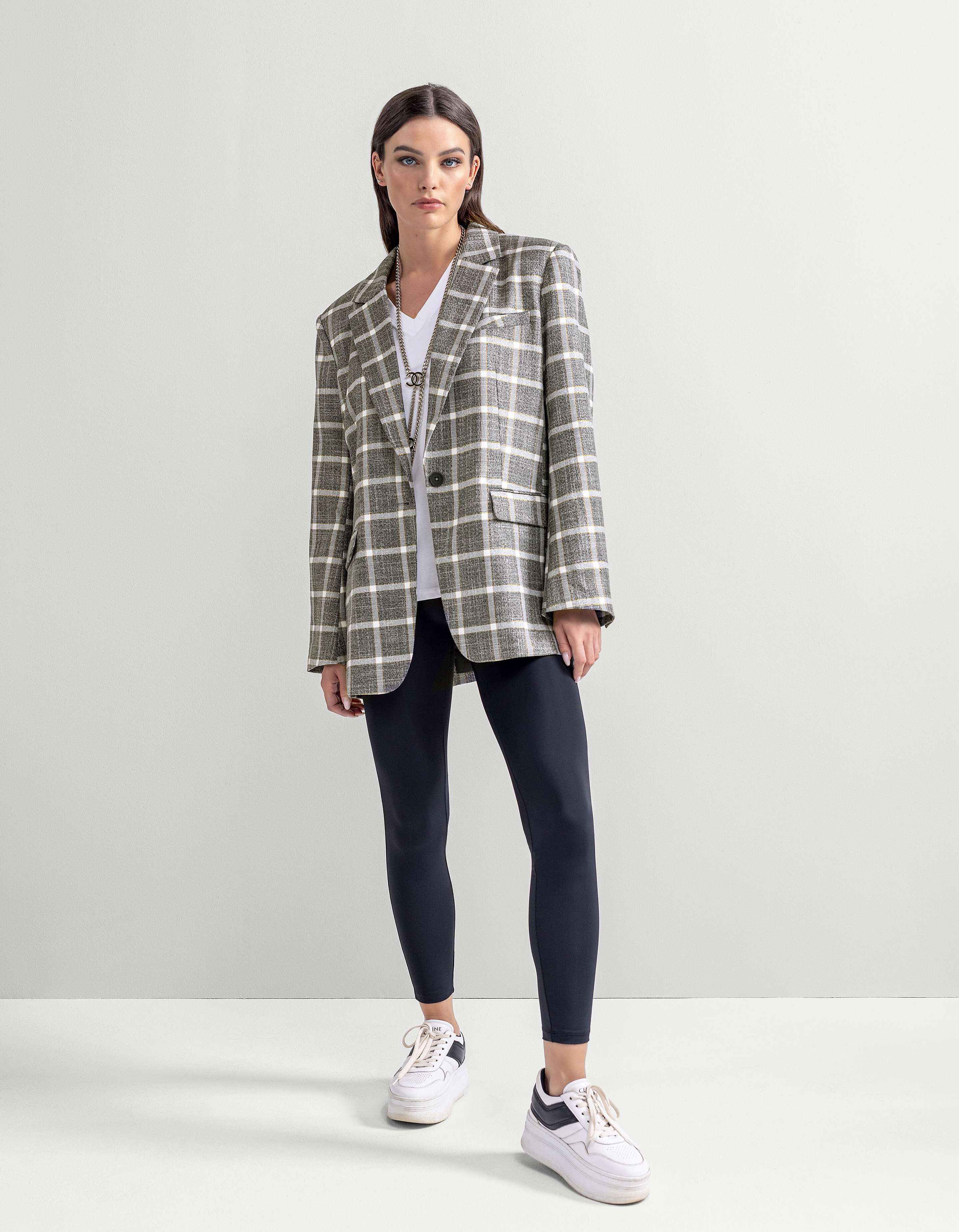Oversized Ruiten Blazer Grijs By Mieke SHOEBY WOMEN