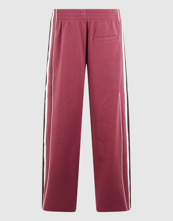 Sporty Tape Wide Leg Fit Broek Donkerrood SHOEBY WOMEN