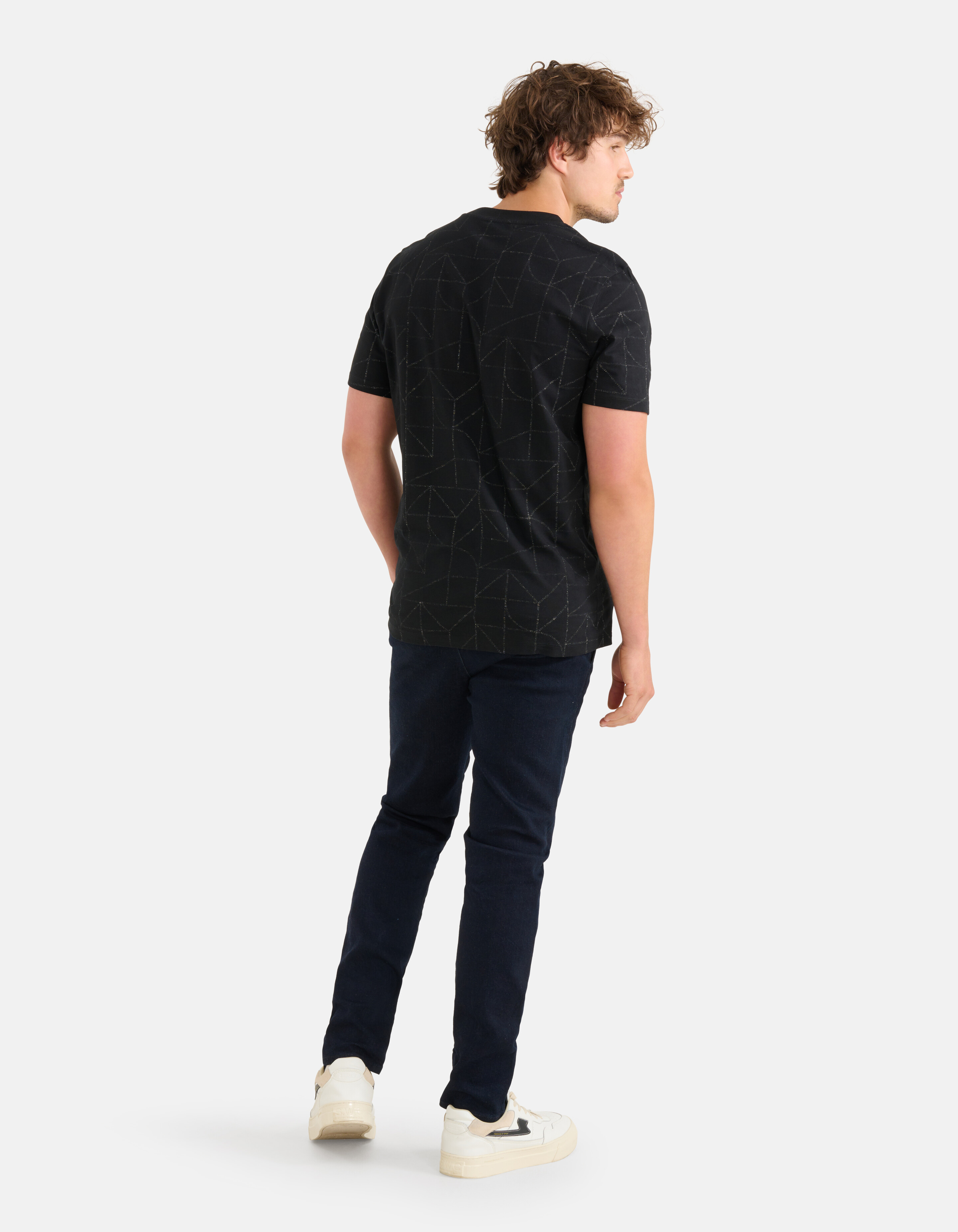 Printed T-shirt Zwart SHOEBY MEN