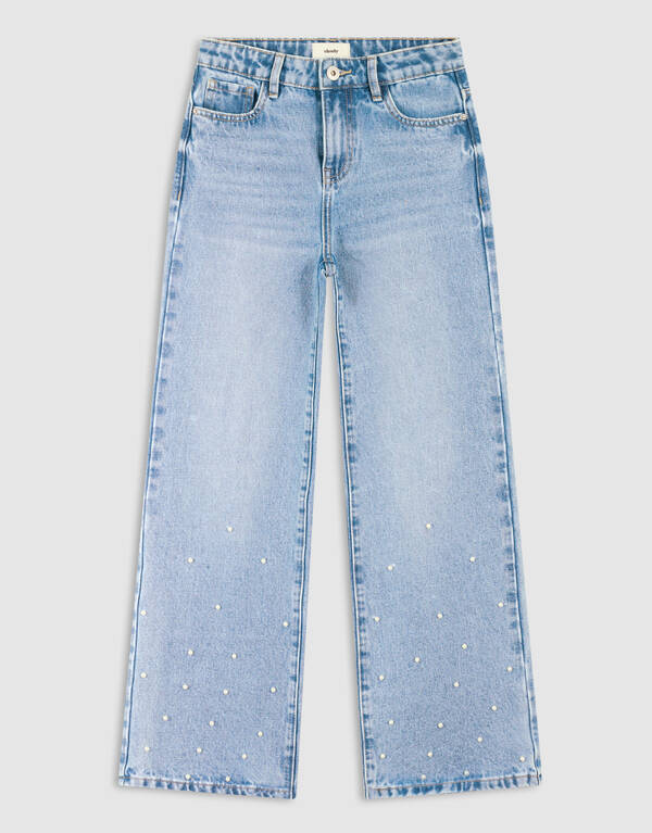 Parel Wide Leg Fit Jeans Blauw SHOEBY GIRLS